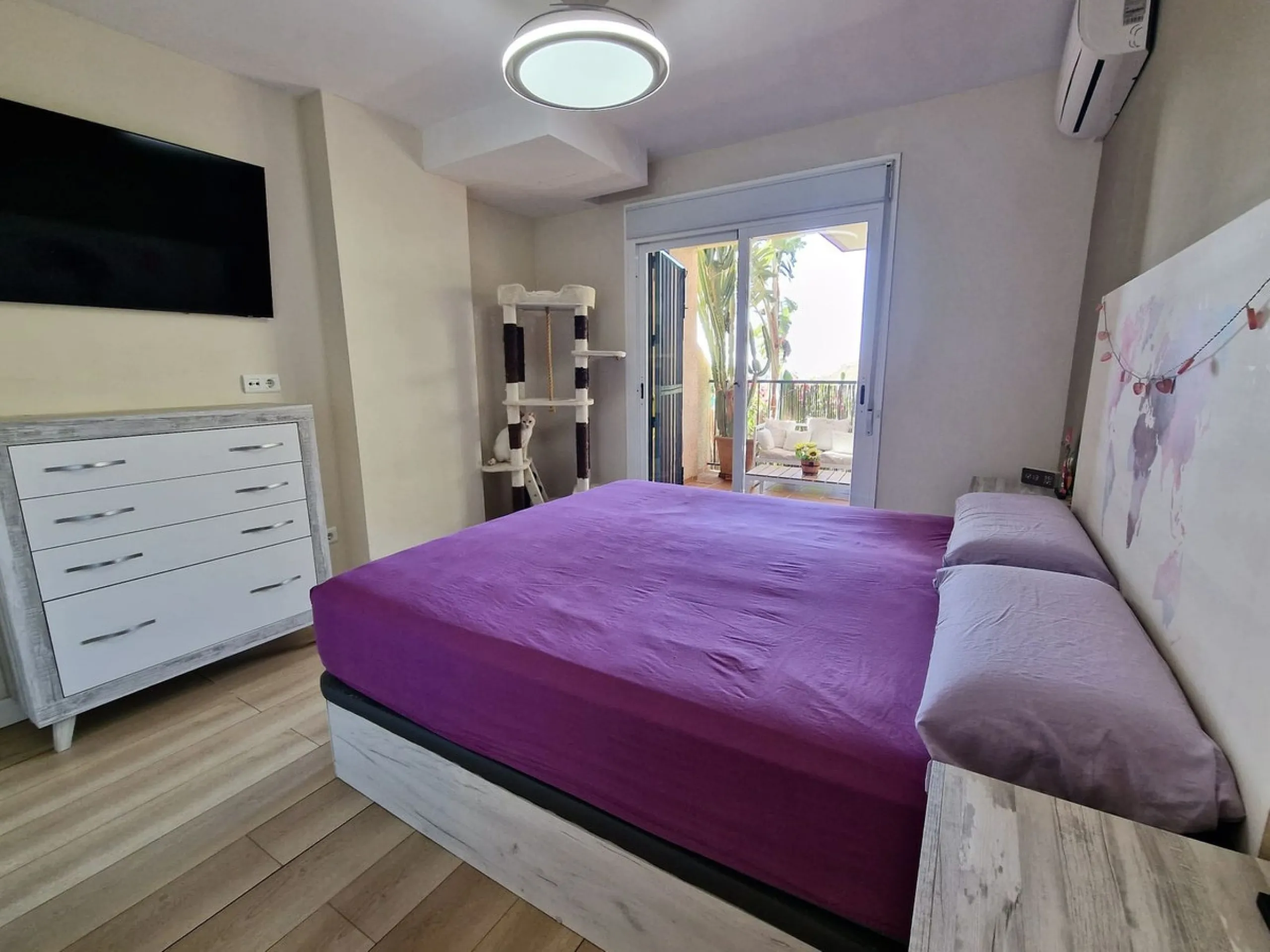 Price reduction !! Immaculate, beautifully reformed, spacious ground floor duplex apartment with 2 terraces, private garden AND sea and pool views!!  Located in a quiet corner of this fabulous community, the apartment, at entry level, consists of hallway,