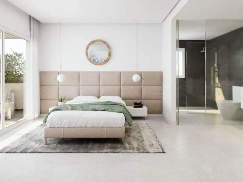 Modern three-bedroom apartment with exceptional terrace, gym, and pool area.