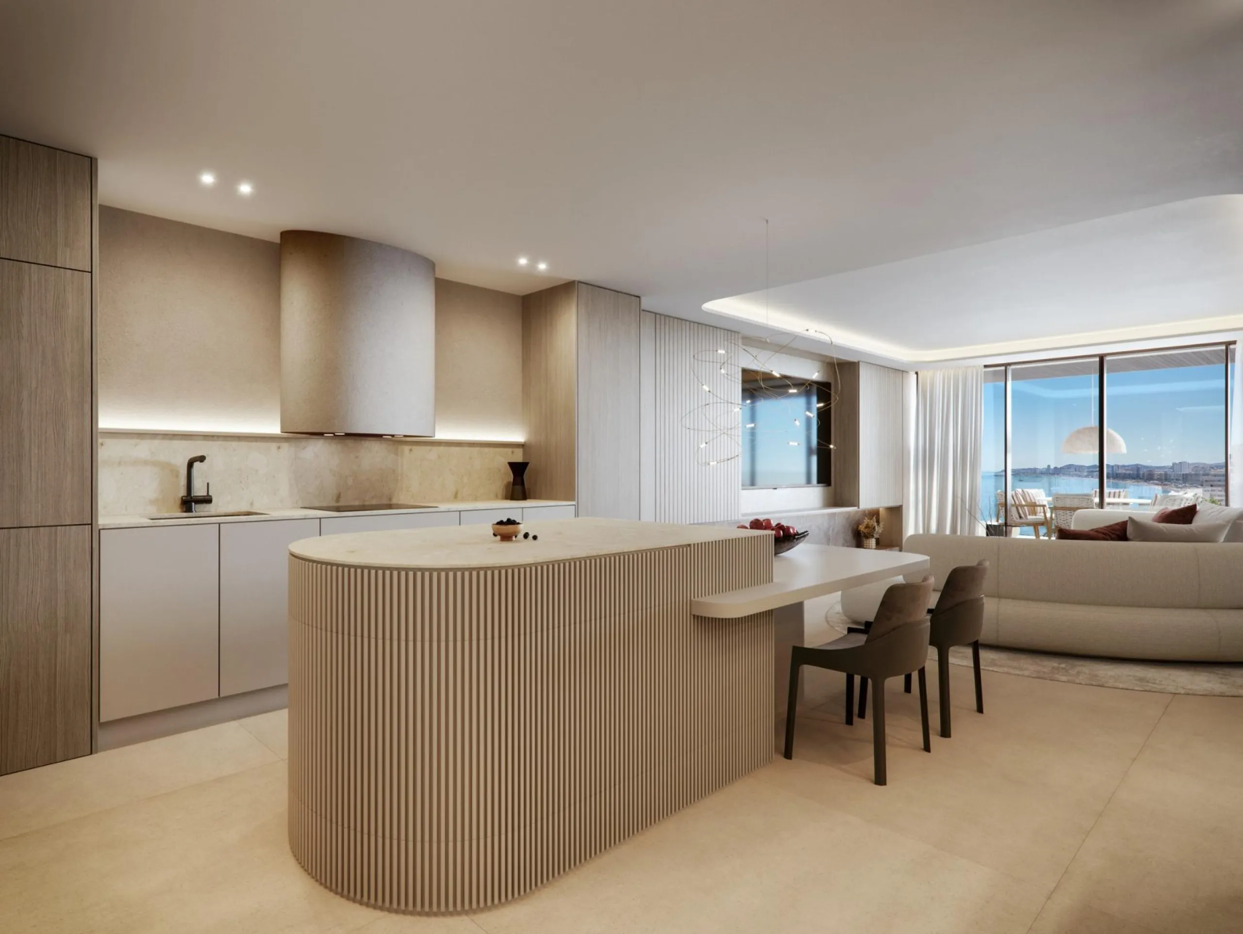 Luxury Sea View Apartments 100 m from the Beach in Carvajal, Fuengirola& & Contemporary Design and Coastal Tranquility& This exclusive new development of 44 luxury homes is located in Carvajal, Fuengirola, just 100 m from the beach. Designed to b