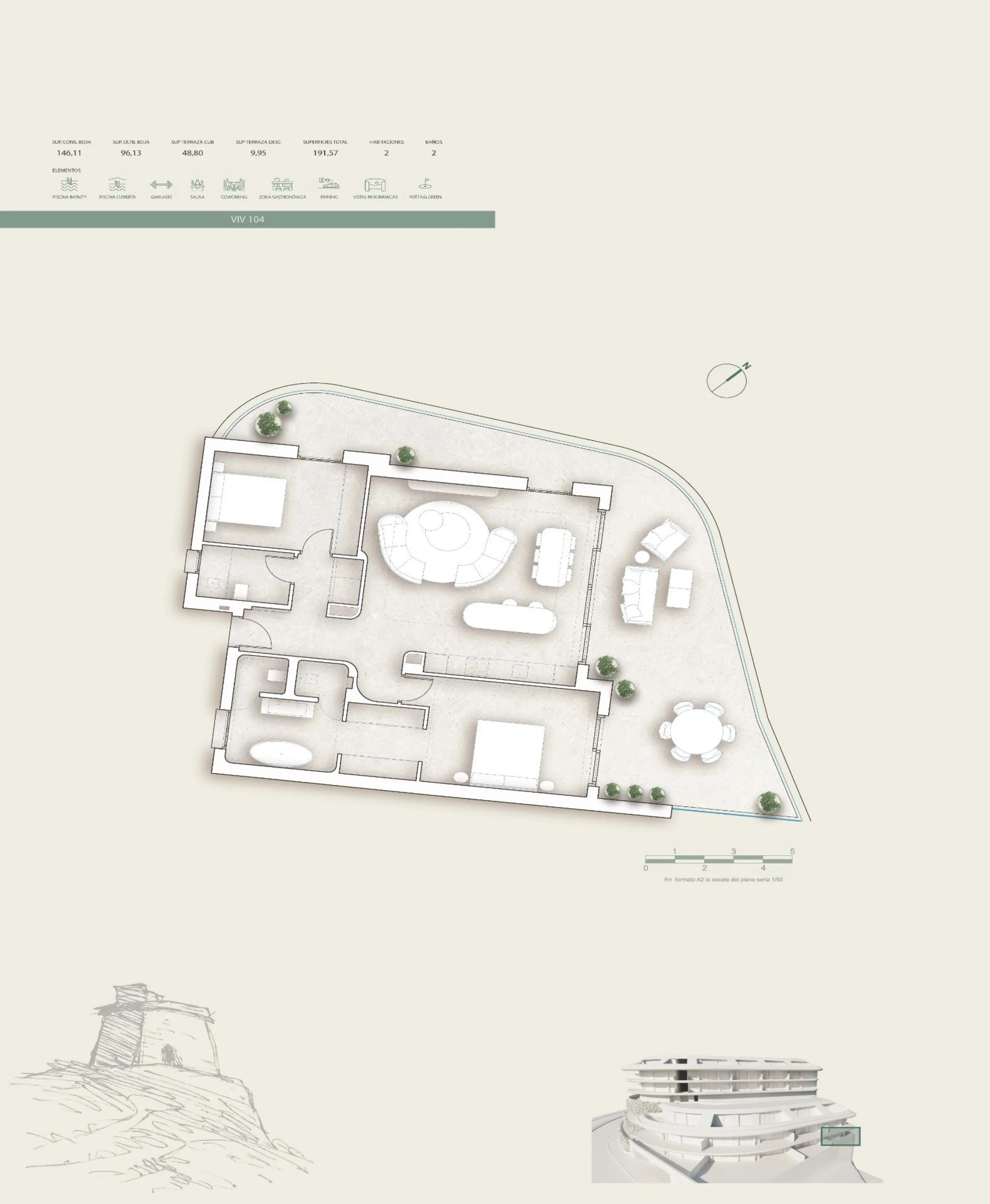 Luxury Sea View Apartments 100 m from the Beach in Carvajal, Fuengirola& & Contemporary Design and Coastal Tranquility& This exclusive new development of 44 luxury homes is located in Carvajal, Fuengirola, just 100 m from the beach. Designed to b