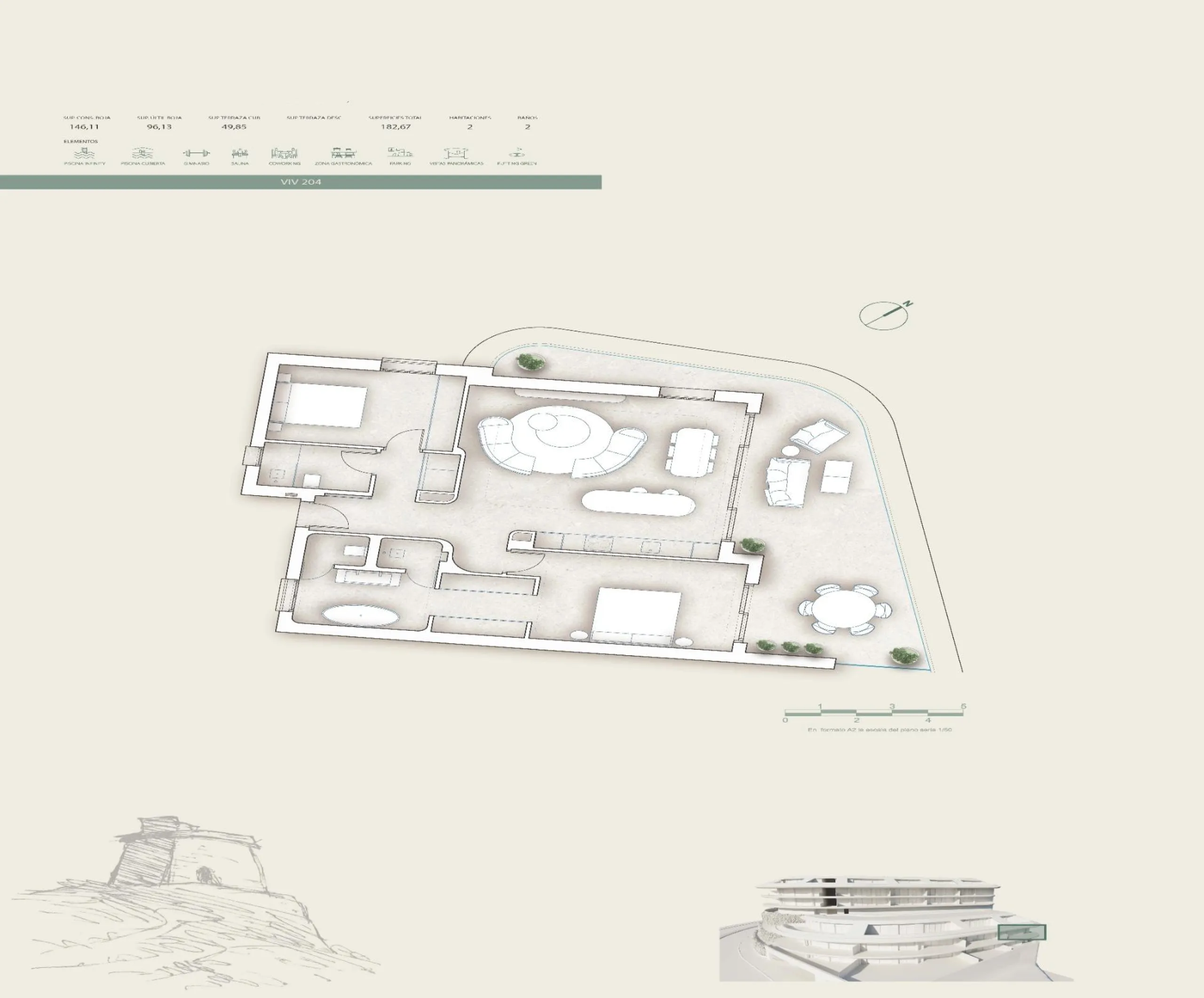 Luxury Sea View Apartments 100 m from the Beach in Carvajal, Fuengirola& & Contemporary Design and Coastal Tranquility& This exclusive new development of 44 luxury homes is located in Carvajal, Fuengirola, just 100 m from the beach. Designed to b