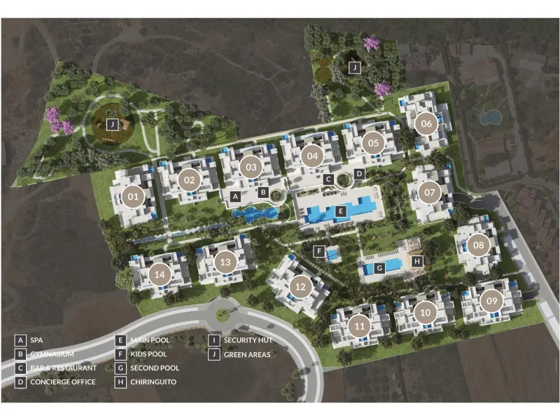 NEW BUILD RESIDENTIAL COMPLEX IN ESTEPONA& & New Build Luxury residential complex in Estepona.& & Residential complex consist of 140 exclusive bungalow apartments with 2 - 3 bedrooms and penthouses with 3 - 4 bedrooms set in a tropical, gated 