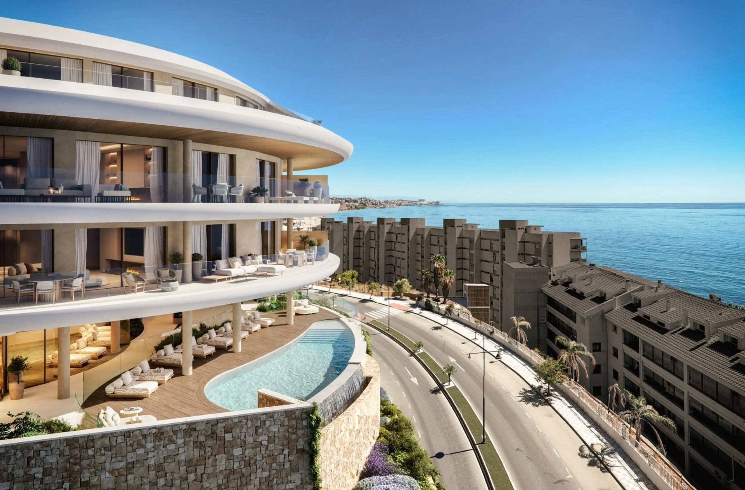 Luxury Sea View Apartments 100 m from the Beach in Carvajal, Fuengirola& & Contemporary Design and Coastal Tranquility& This exclusive new development of 44 luxury homes is located in Carvajal, Fuengirola, just 100 m from the beach. Designed to b