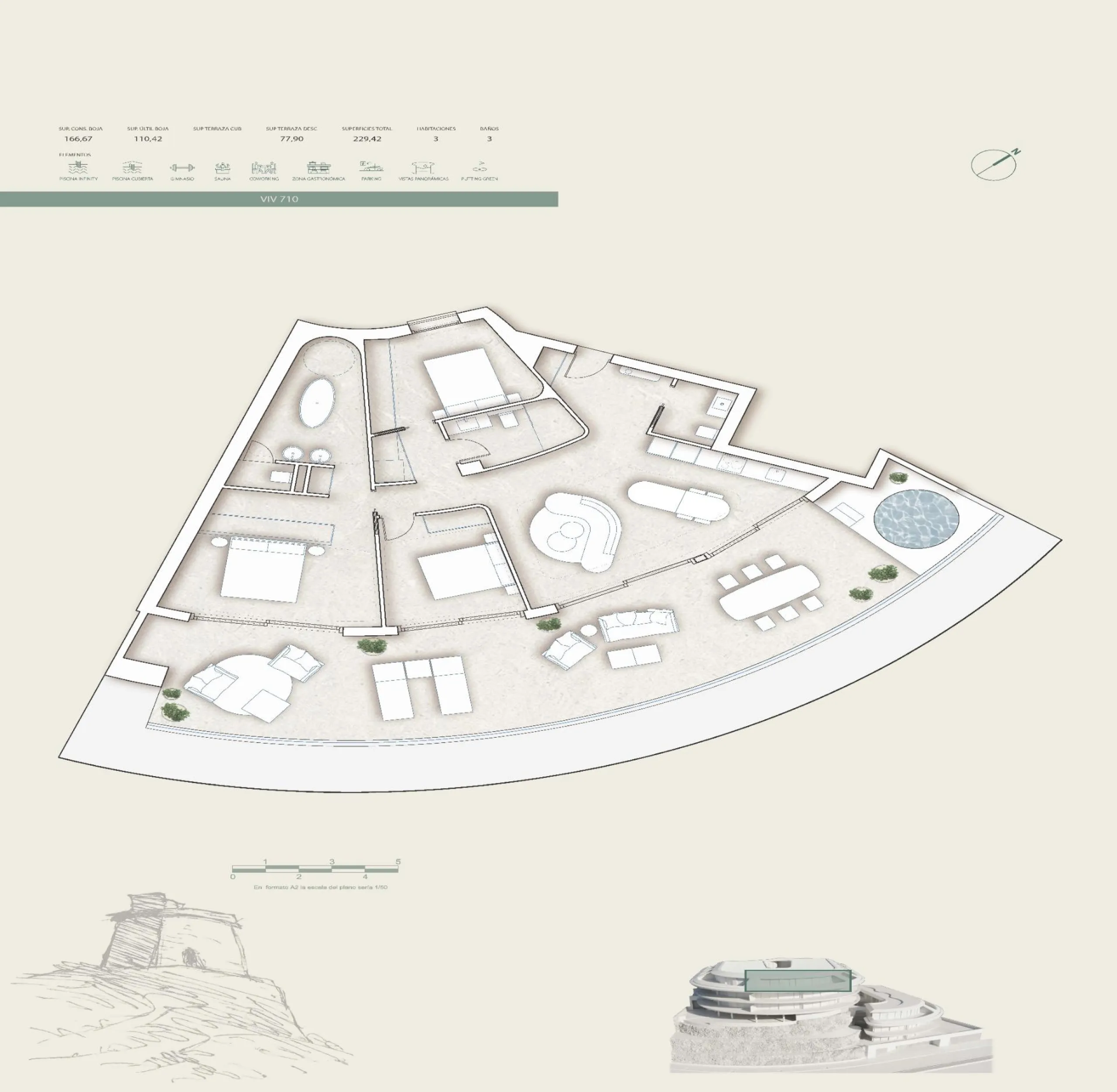 Luxury Sea View Apartments 100 m from the Beach in Carvajal, Fuengirola& & Contemporary Design and Coastal Tranquility& This exclusive new development of 44 luxury homes is located in Carvajal, Fuengirola, just 100 m from the beach. Designed to b
