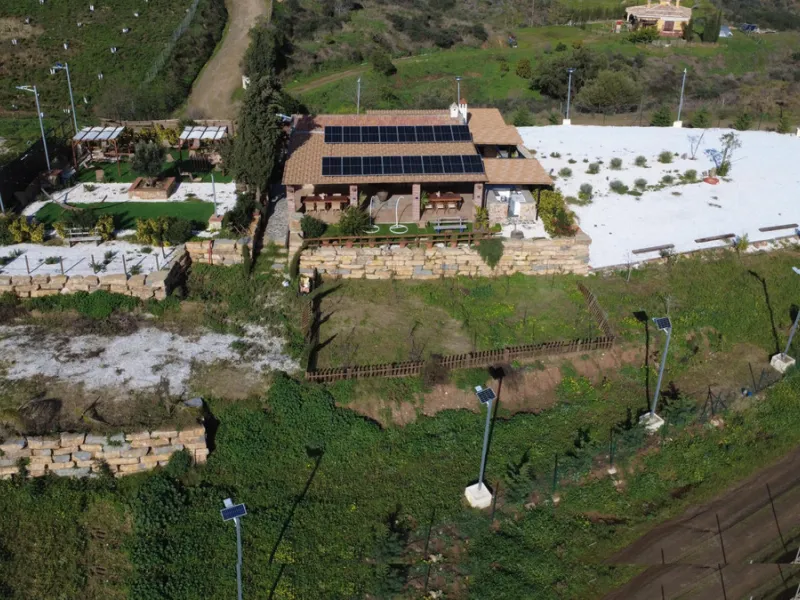 Country Estate in Mijas Costa: 14,000 m2 with newly planted olive trees, Sustainable Housing and Great Potential for Events