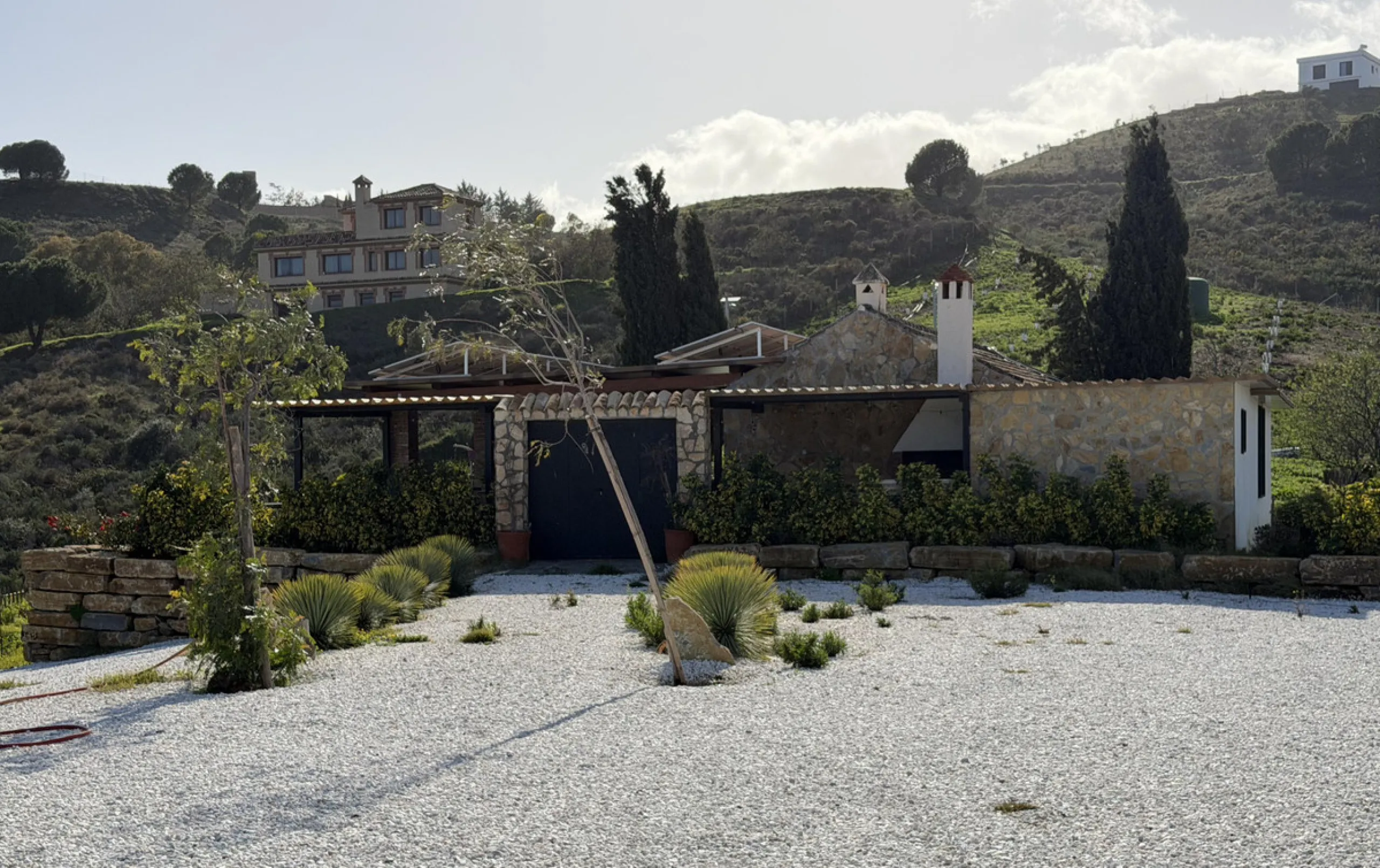 Country Estate in Mijas Costa: 14,000 m2 with newly planted olive trees, Sustainable Housing and Great Potential for Events