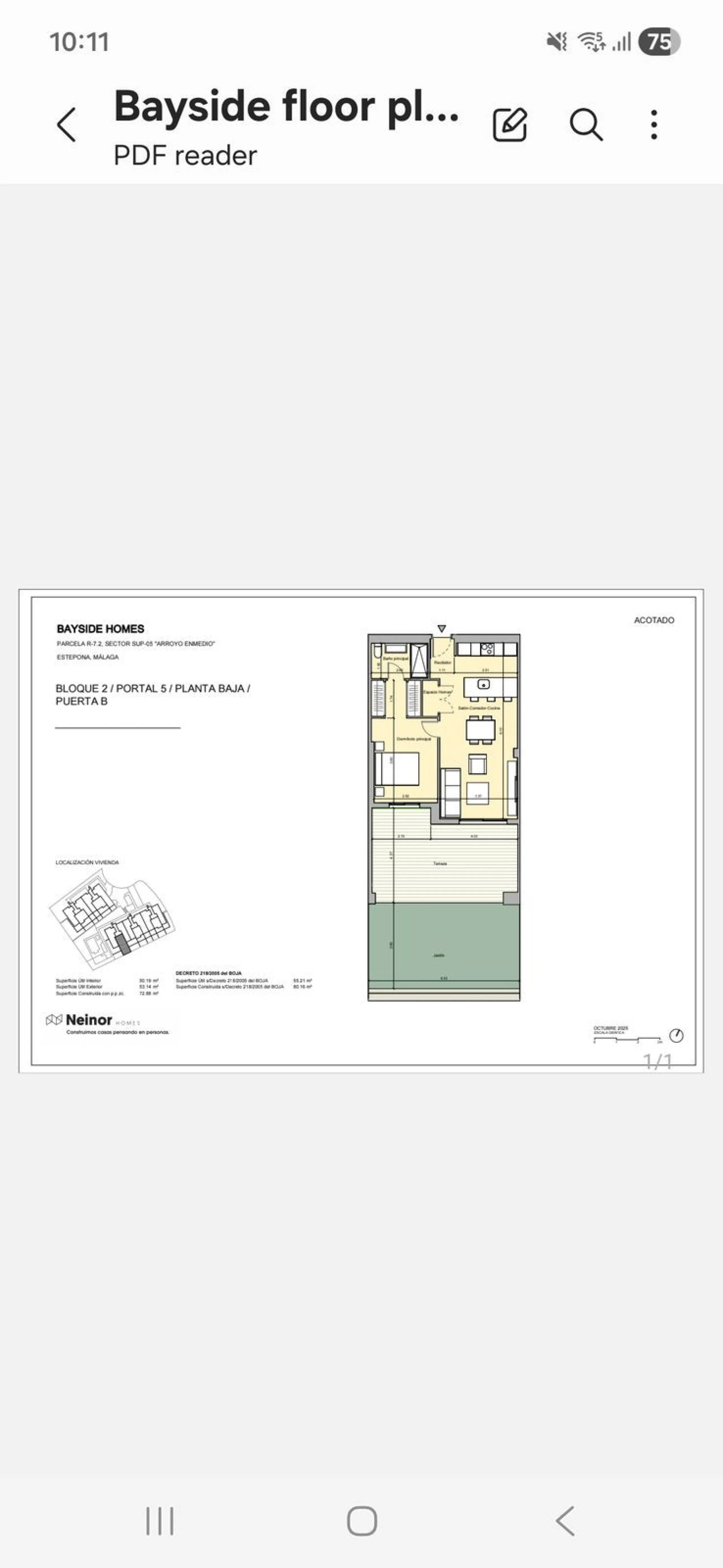 Apartment - Ground Floor Apartment в продаже в Estepona, Málaga. В доме 1 спален и 1 ванных комнат. Площадь дома 72 м². Площадь участка 27 м²