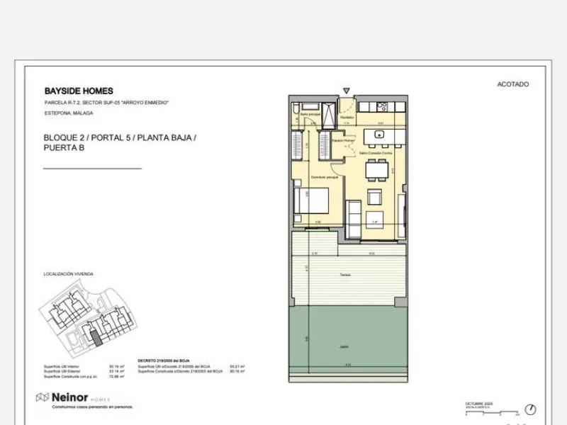 Apartment - Ground Floor Apartment в продаже в Estepona, Málaga. В доме 1 спален и 1 ванных комнат. Площадь дома 72 м². Площадь участка 27 м²
