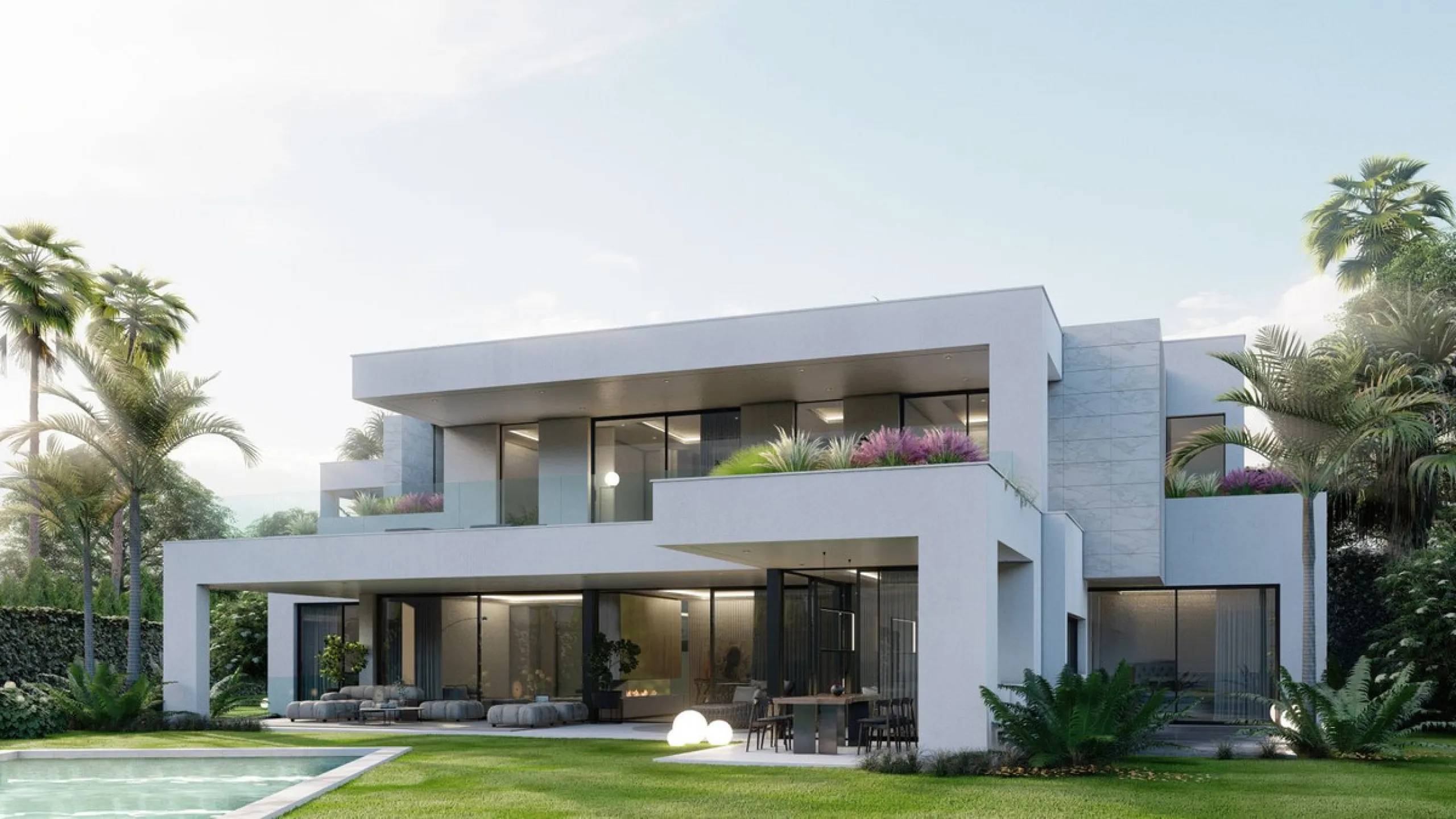 Spacious plot in a gated community of Puerta Del Almendro with an approved project and building license for the construction of three unique villas, designed by one of the most renowned architects on the Costa del Sol.
