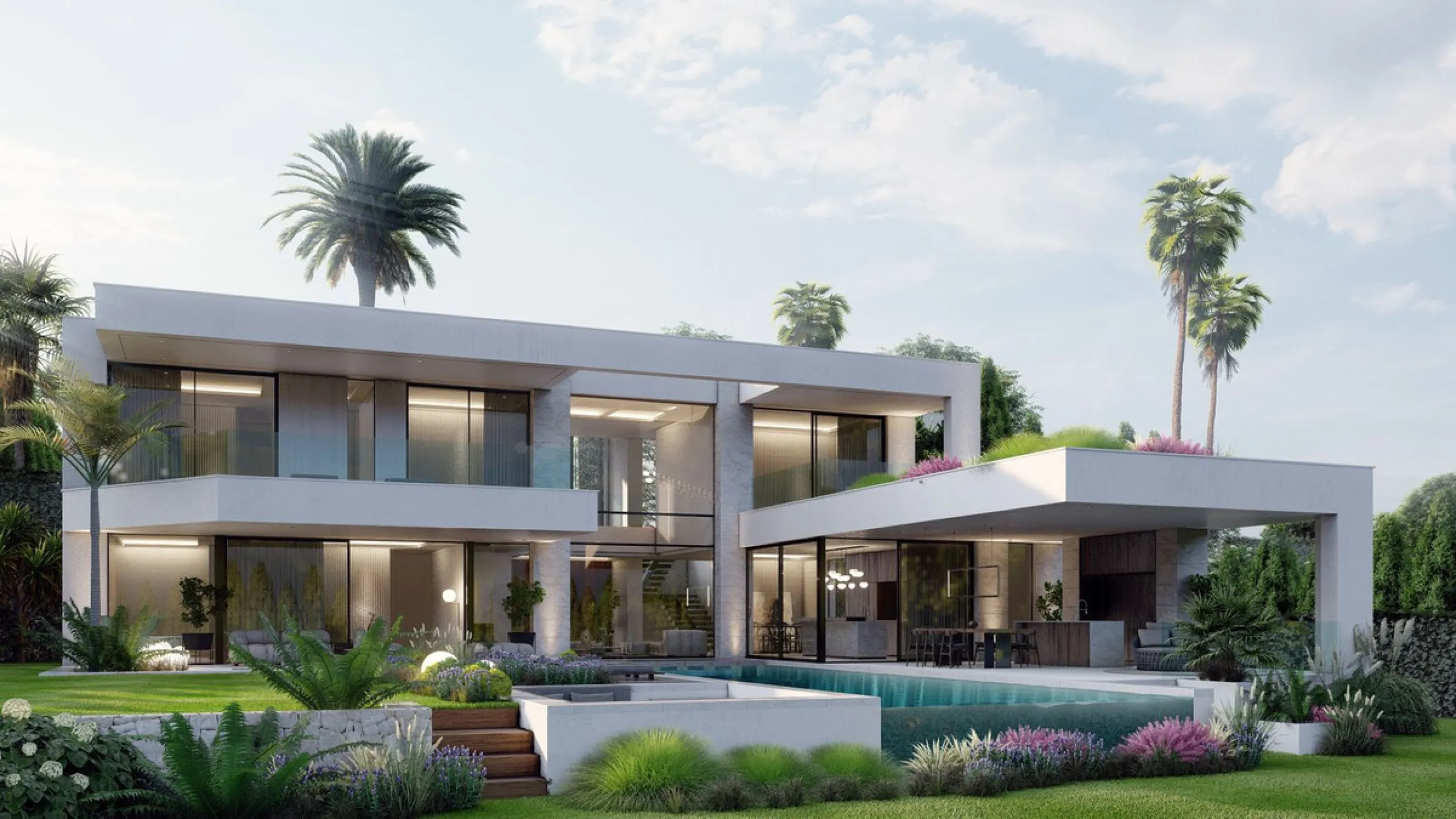 Spacious plot in a gated community of Puerta Del Almendro with an approved project and building license for the construction of three unique villas, designed by one of the most renowned architects on the Costa del Sol.