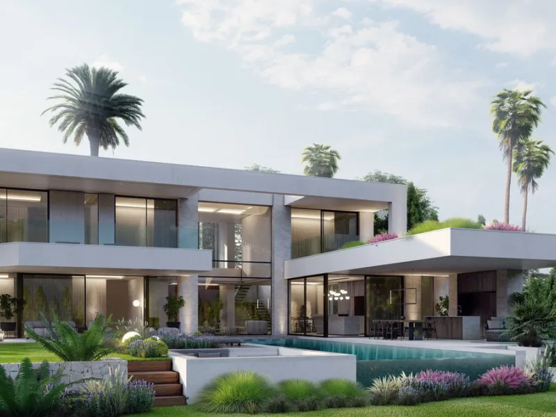 Spacious plot in a gated community of Puerta Del Almendro with an approved project and building license for the construction of three unique villas, designed by one of the most renowned architects on the Costa del Sol.