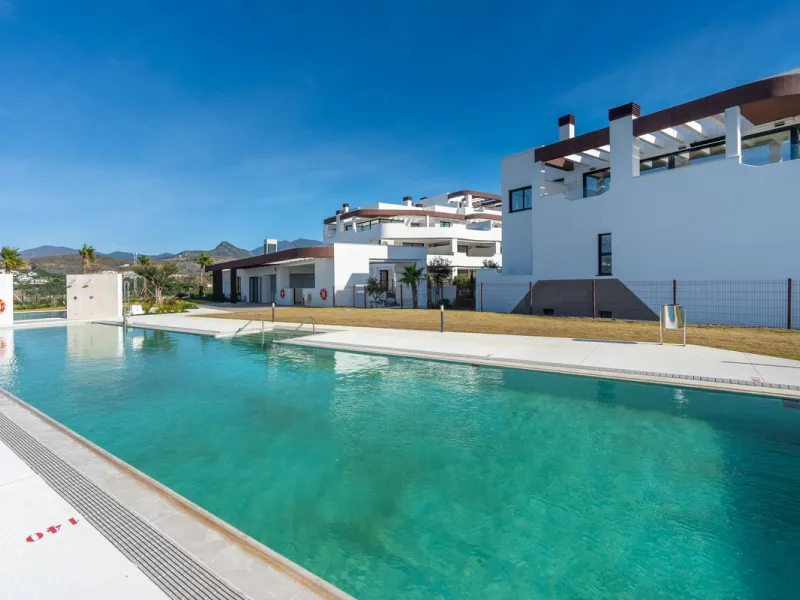 Exclusive ground floor apartment with private garden located in a modern resort-style residential complex in Cancelada, on the prestigious New  Milla de Oro (**Estepona**).