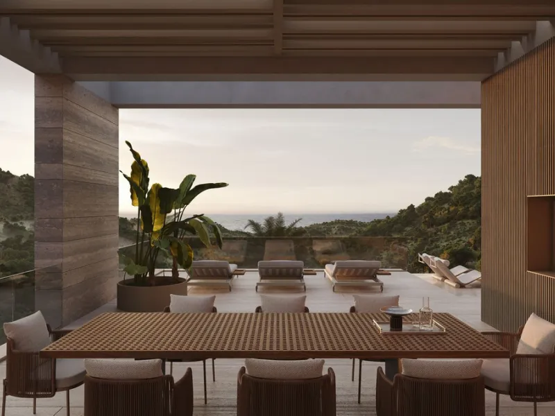 Set within the exclusive gated community of Montemayor, this unfurnished contemporary villa is offered for sale off-plan and currently under construction, with completion scheduled for September 2026. Designed to combine modern architecture with its natur