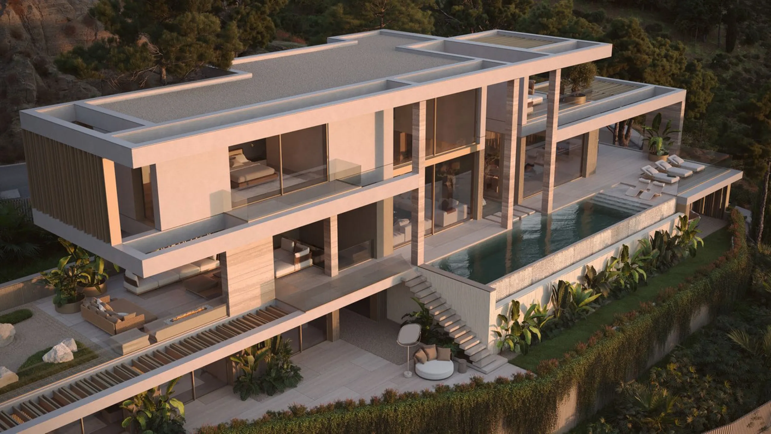 Set within the exclusive gated community of Montemayor, this unfurnished contemporary villa is offered for sale off-plan and currently under construction, with completion scheduled for September 2026. Designed to combine modern architecture with its natur