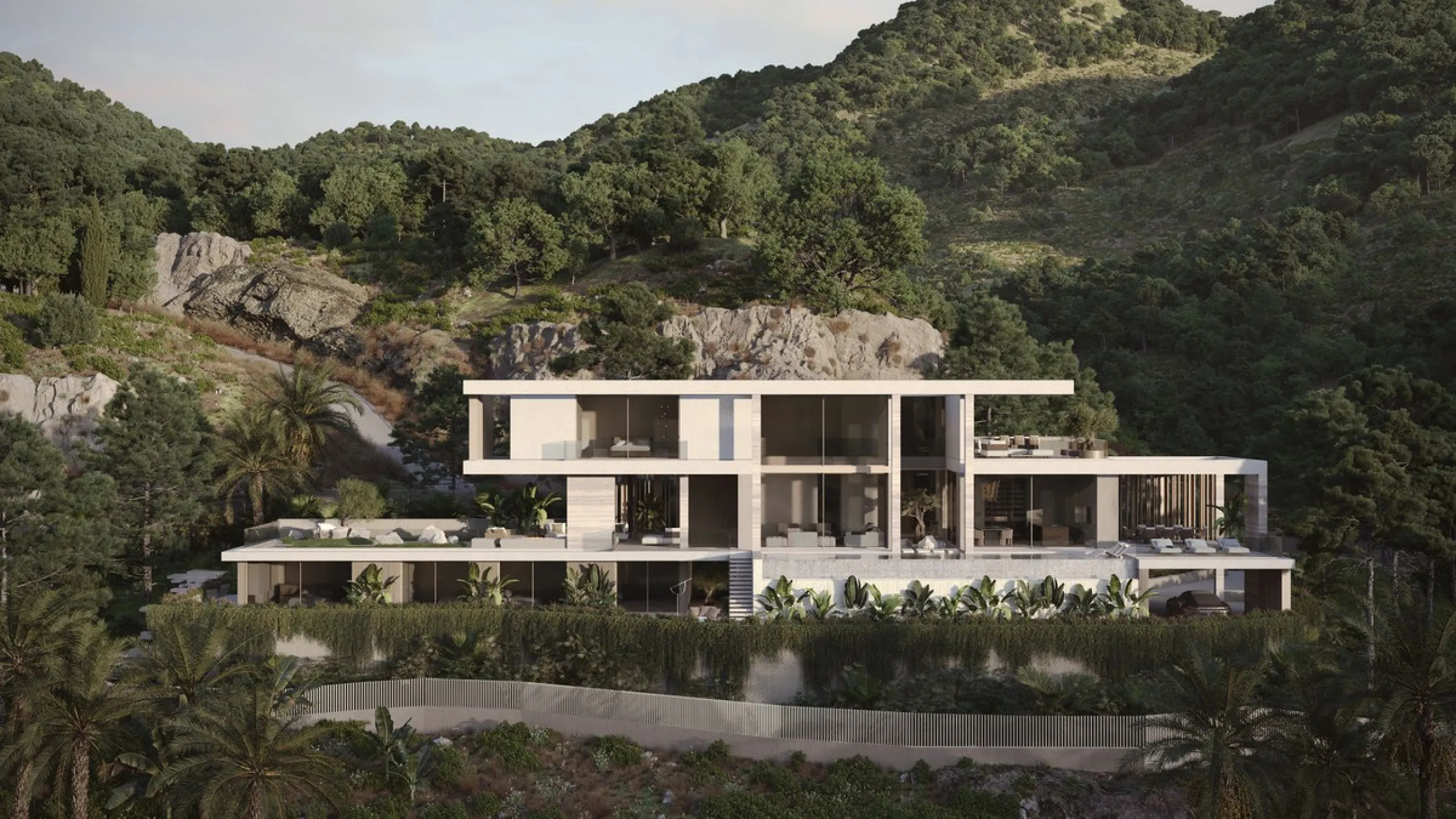 Set within the exclusive gated community of Montemayor, this unfurnished contemporary villa is offered for sale off-plan and currently under construction, with completion scheduled for September 2026. Designed to combine modern architecture with its natur