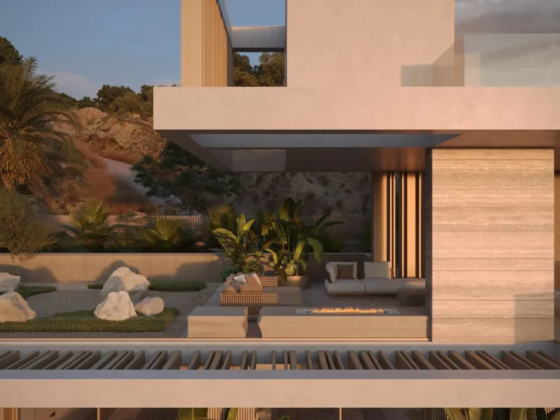 Set within the exclusive gated community of Montemayor, this unfurnished contemporary villa is offered for sale off-plan and currently under construction, with completion scheduled for September 2026. Designed to combine modern architecture with its natur