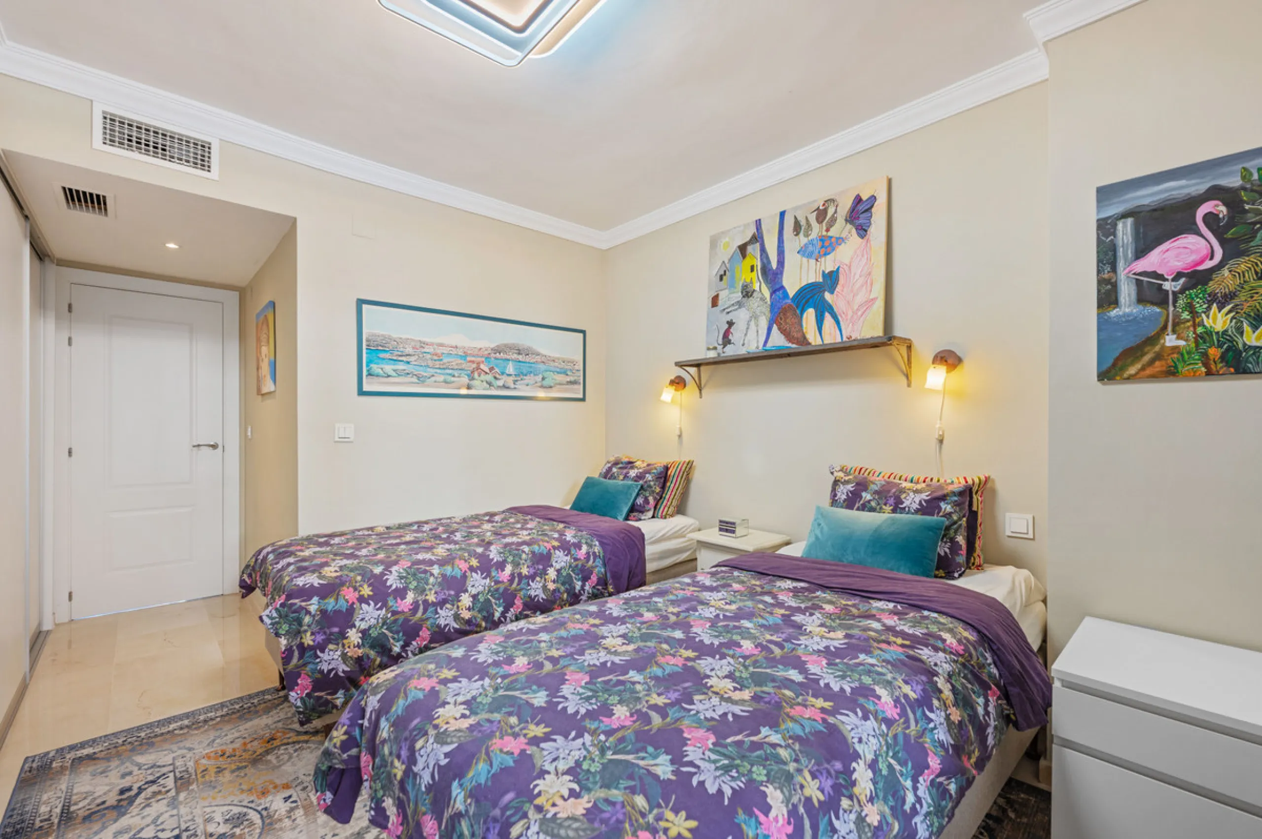 This truly special home combines space, light and tranquility in one of Guadalmina's most sought-after settings. Located on the first floor yet elevated above the golf course, the apartment enjoys the feel of a third floor or penthouse, with uninterrupted