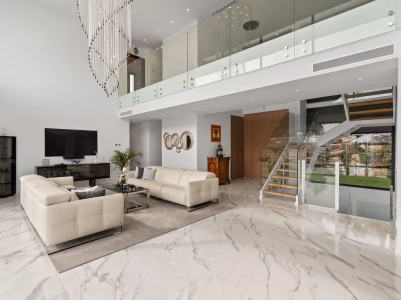 Contemporary luxury villa with sea and golf views for sale between Marbella and Estepona
