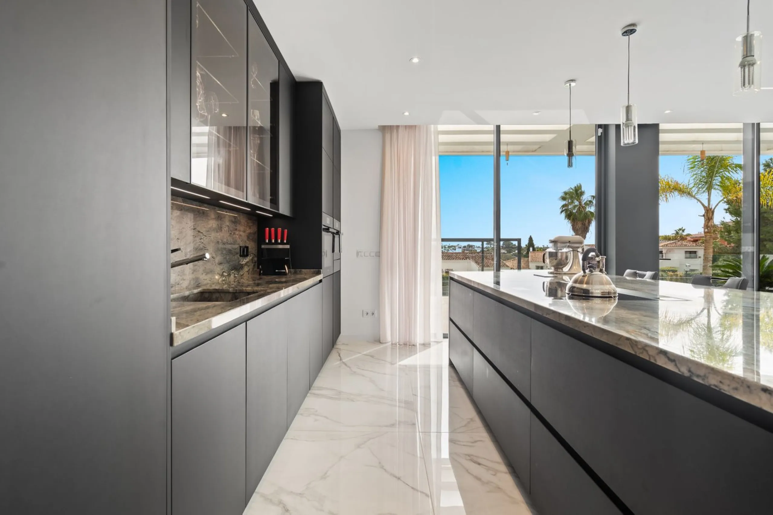 Contemporary luxury villa with sea and golf views for sale between Marbella and Estepona