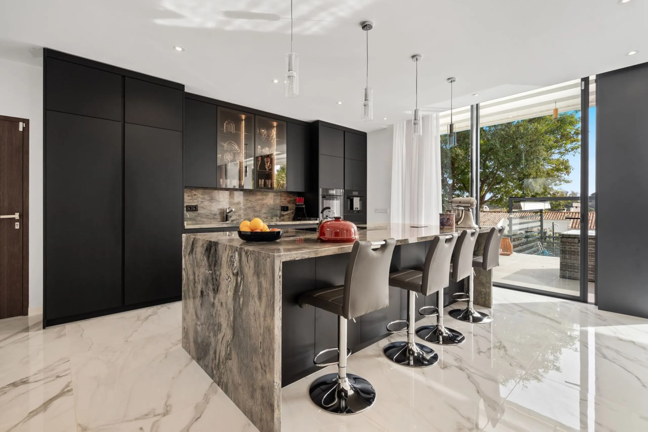 Contemporary luxury villa with sea and golf views for sale between Marbella and Estepona