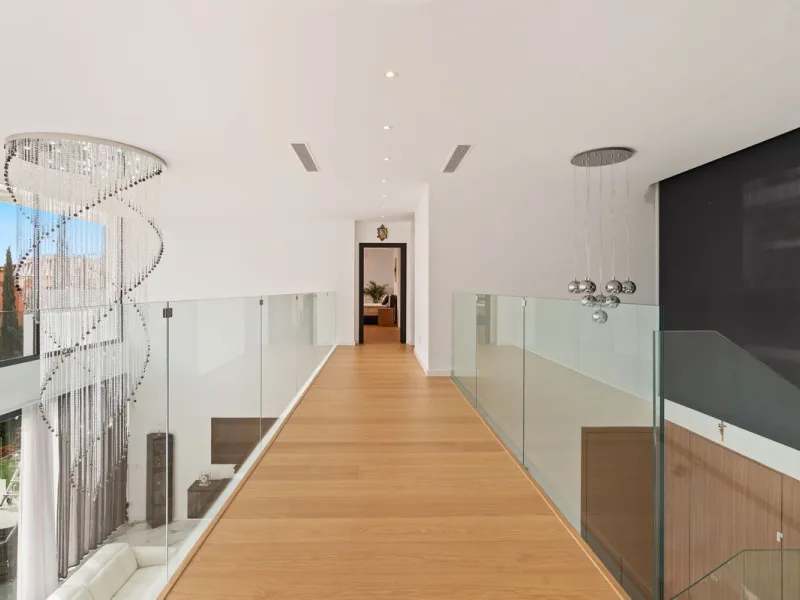 Contemporary luxury villa with sea and golf views for sale between Marbella and Estepona
