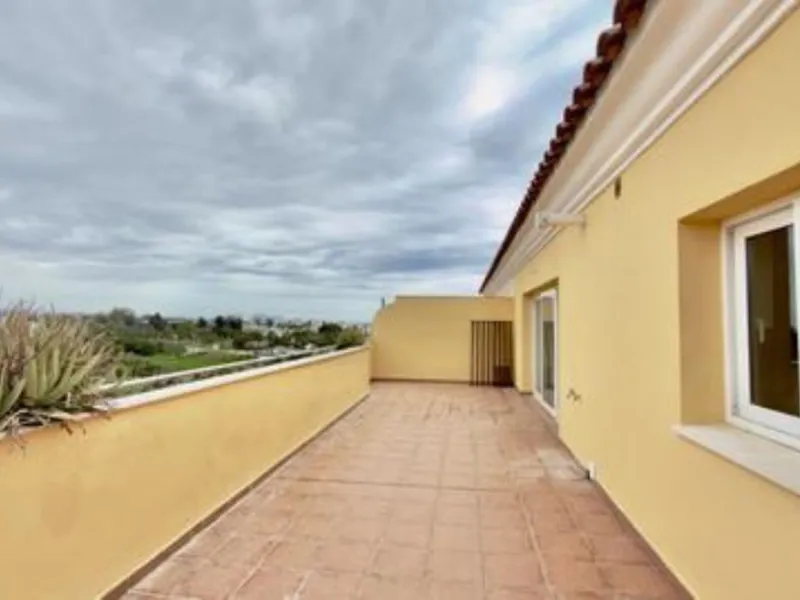 Exclusive penthouse for sale in Cancelada, Estepona, ideal for those seeking to enjoy the Costa del Sol lifestyle with generous outdoor space and a privileged location. The property stands out for its impressive terrace of approximately 80 m² with open vi