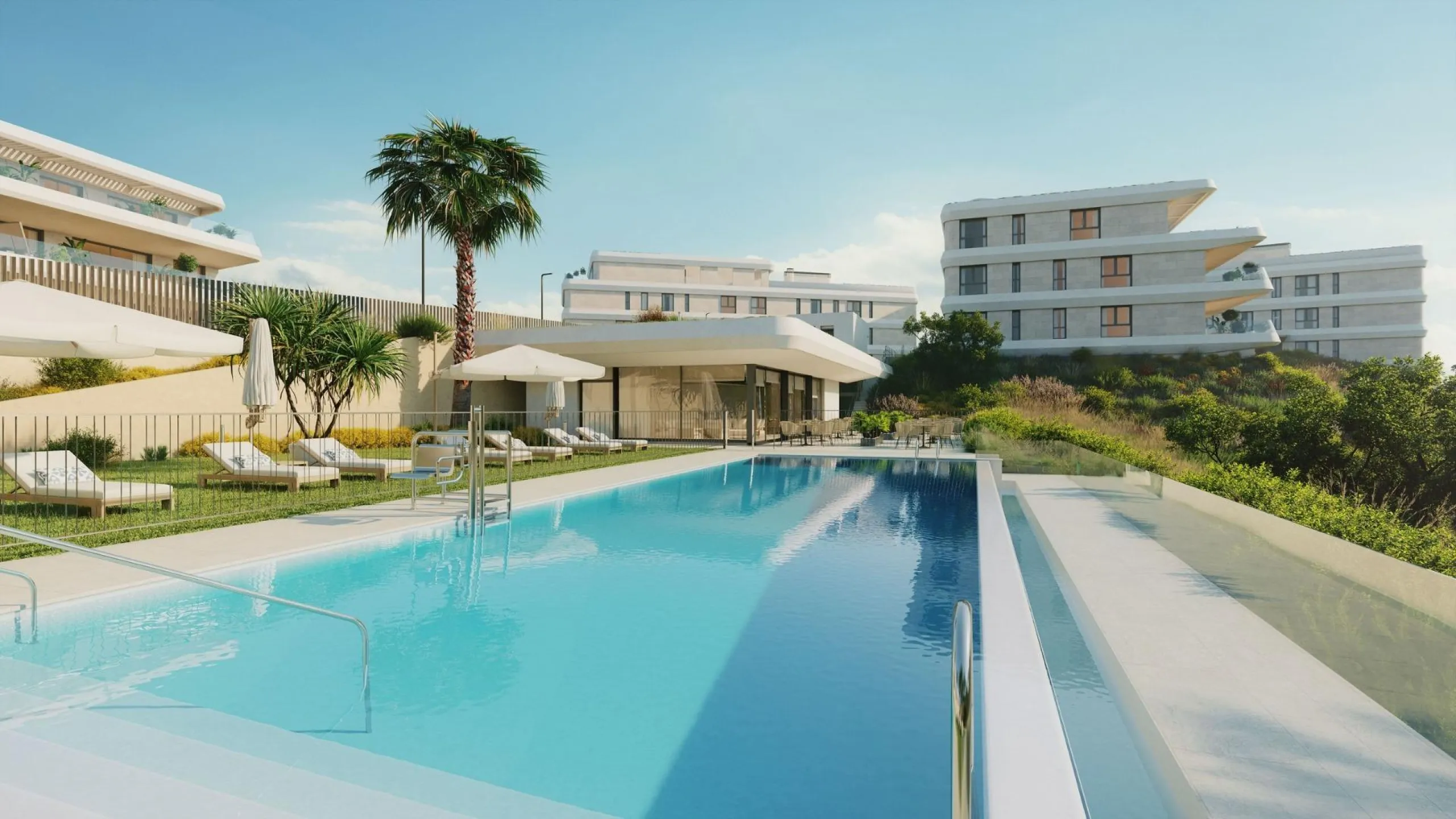 Modern New Build Apartments in Selwo Estepona Near the Beach and Golf& & Exclusive Location in Selwo Estepona& Discover this new residential development in the heart of Selwo, Estepona, next to La Resina Golf Club. Set in an elevated position ove