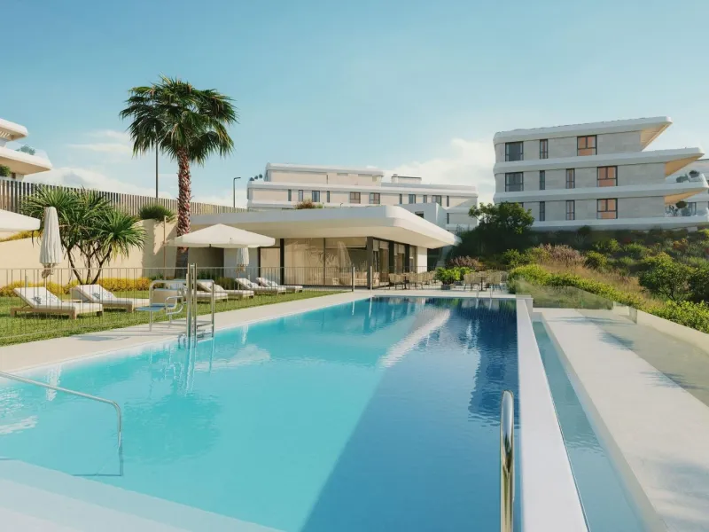 Modern New Build Apartments in Selwo Estepona Near the Beach and Golf& & Exclusive Location in Selwo Estepona& Discover this new residential development in the heart of Selwo, Estepona, next to La Resina Golf Club. Set in an elevated position ove