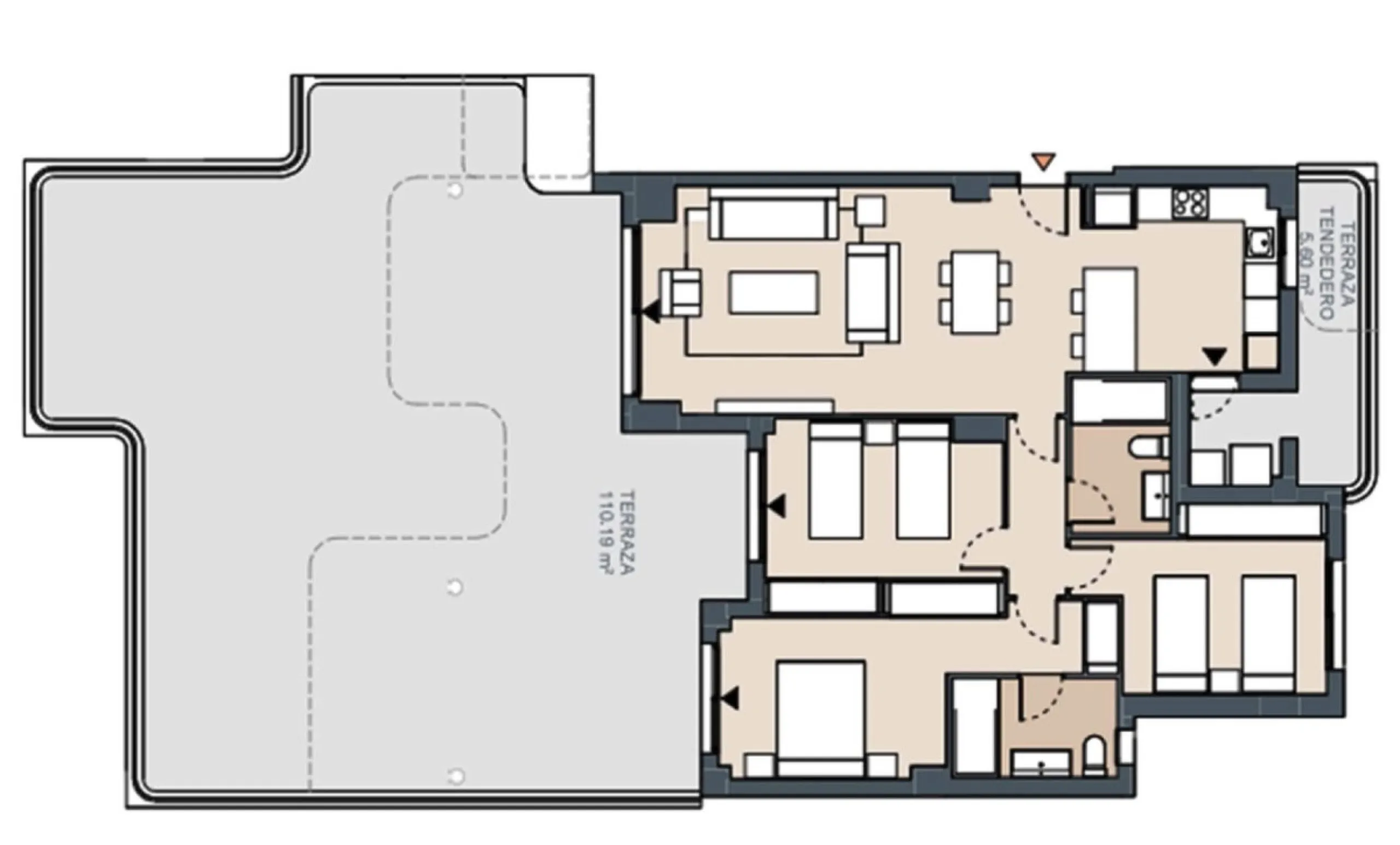 Stunning Modern 3-Bedroom Apartment with Sea Views and Expansive 115 m² Terrace in South Place, Las Mesas – Estepona