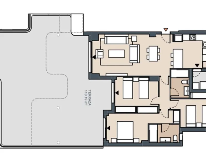 Stunning Modern 3-Bedroom Apartment with Sea Views and Expansive 115 m² Terrace in South Place, Las Mesas – Estepona