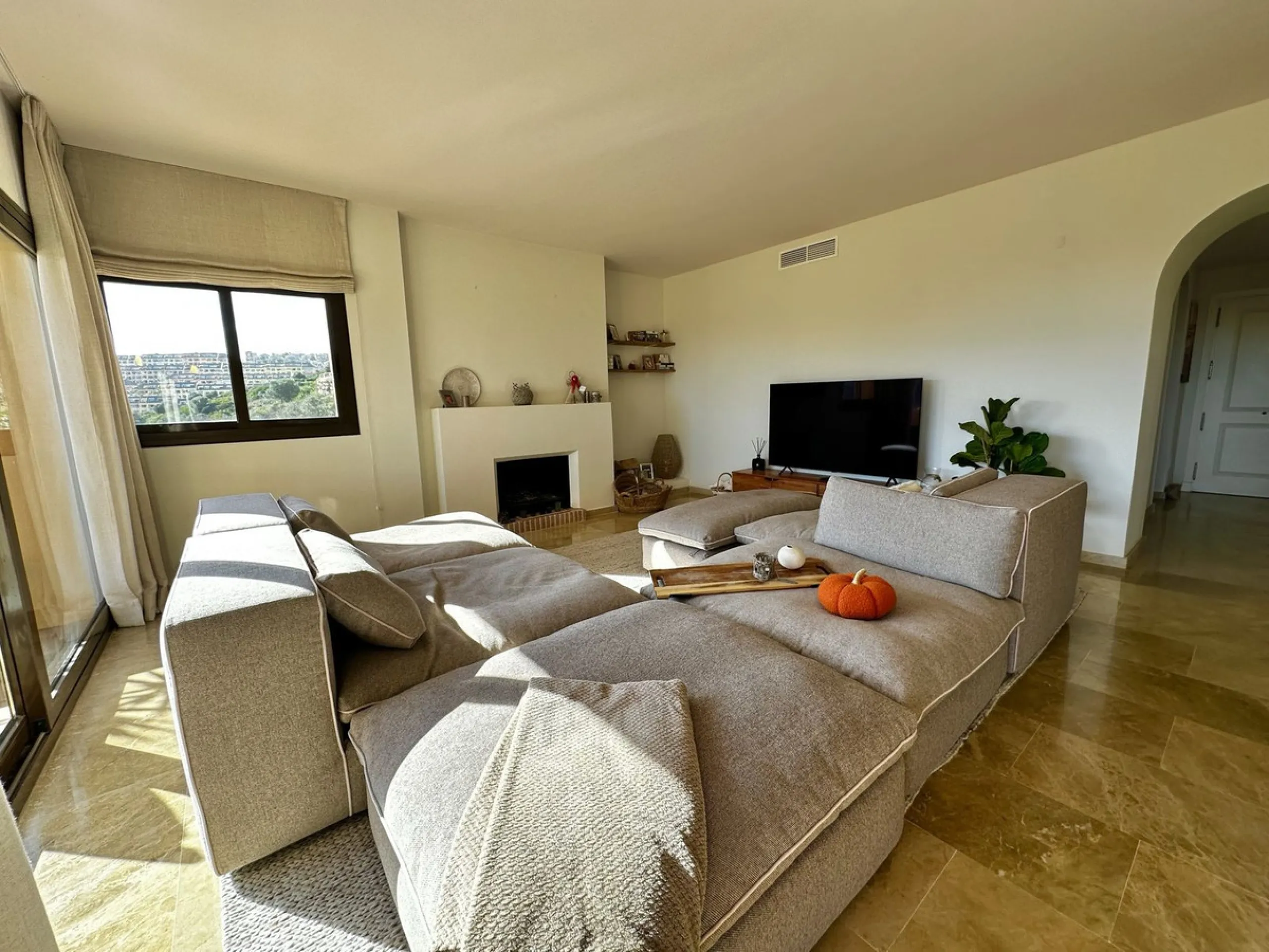 Stunning refurbished corner penthouse for sale in Coto Real La Duquesa, offering a rare opportunity to own a luxury three bedroom penthouse on the Costa del Sol. This exceptional property features panoramic sea views and golf views, making it an ideal cho