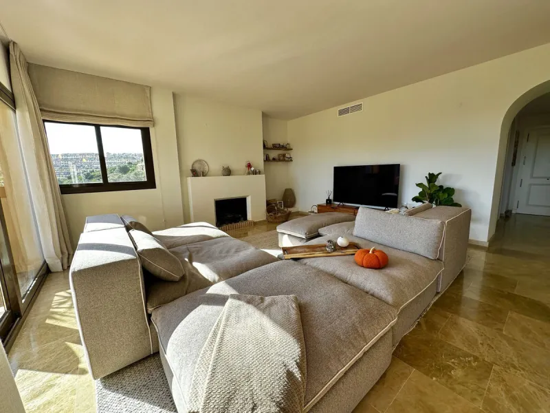 Stunning refurbished corner penthouse for sale in Coto Real La Duquesa, offering a rare opportunity to own a luxury three bedroom penthouse on the Costa del Sol. This exceptional property features panoramic sea views and golf views, making it an ideal cho