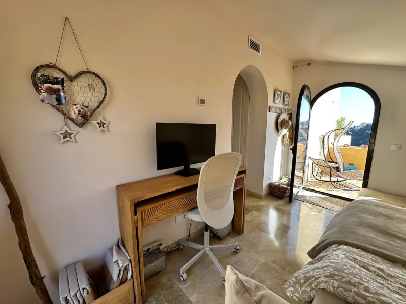 Stunning refurbished corner penthouse for sale in Coto Real La Duquesa, offering a rare opportunity to own a luxury three bedroom penthouse on the Costa del Sol. This exceptional property features panoramic sea views and golf views, making it an ideal cho