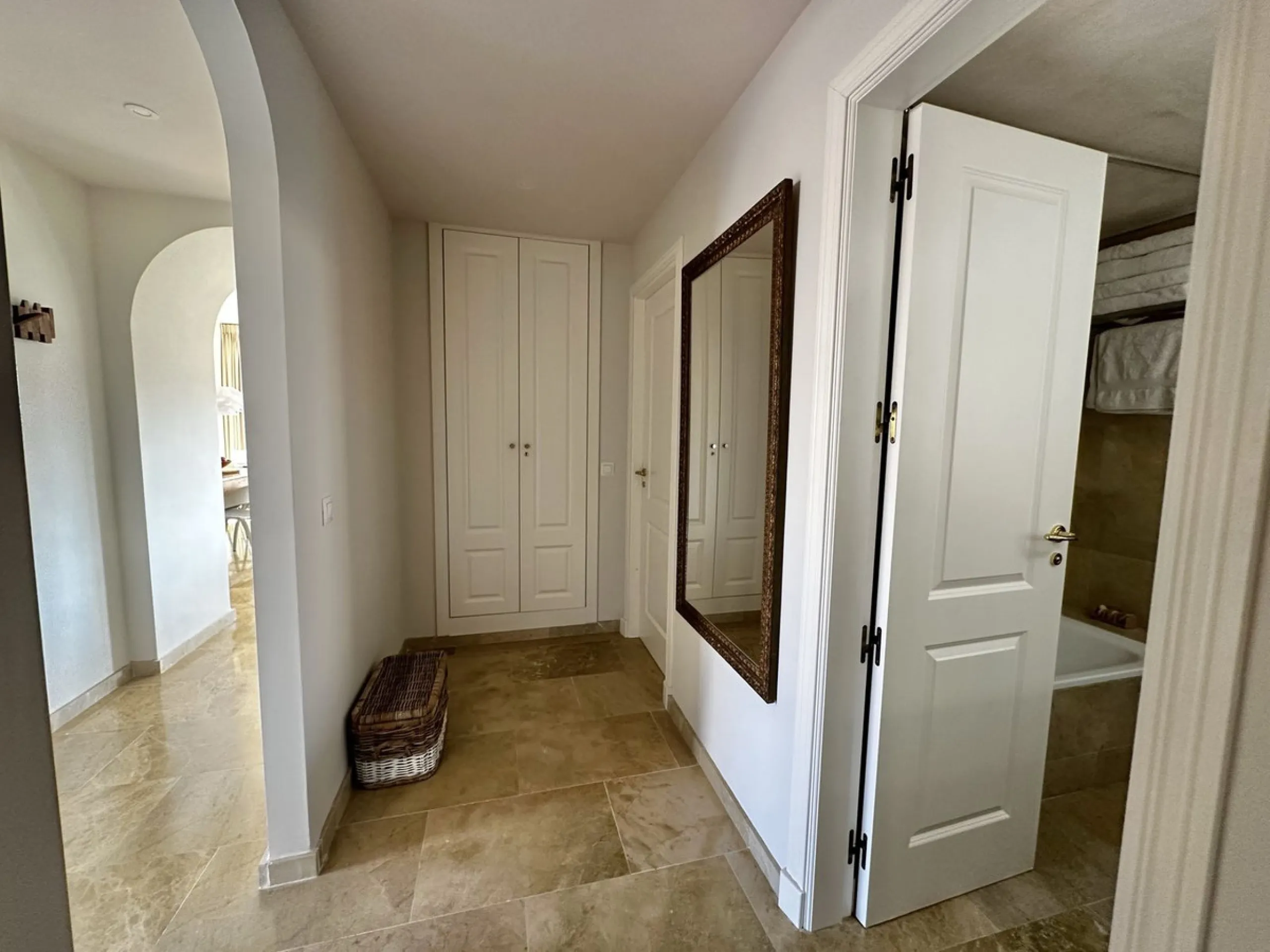 Stunning refurbished corner penthouse for sale in Coto Real La Duquesa, offering a rare opportunity to own a luxury three bedroom penthouse on the Costa del Sol. This exceptional property features panoramic sea views and golf views, making it an ideal cho