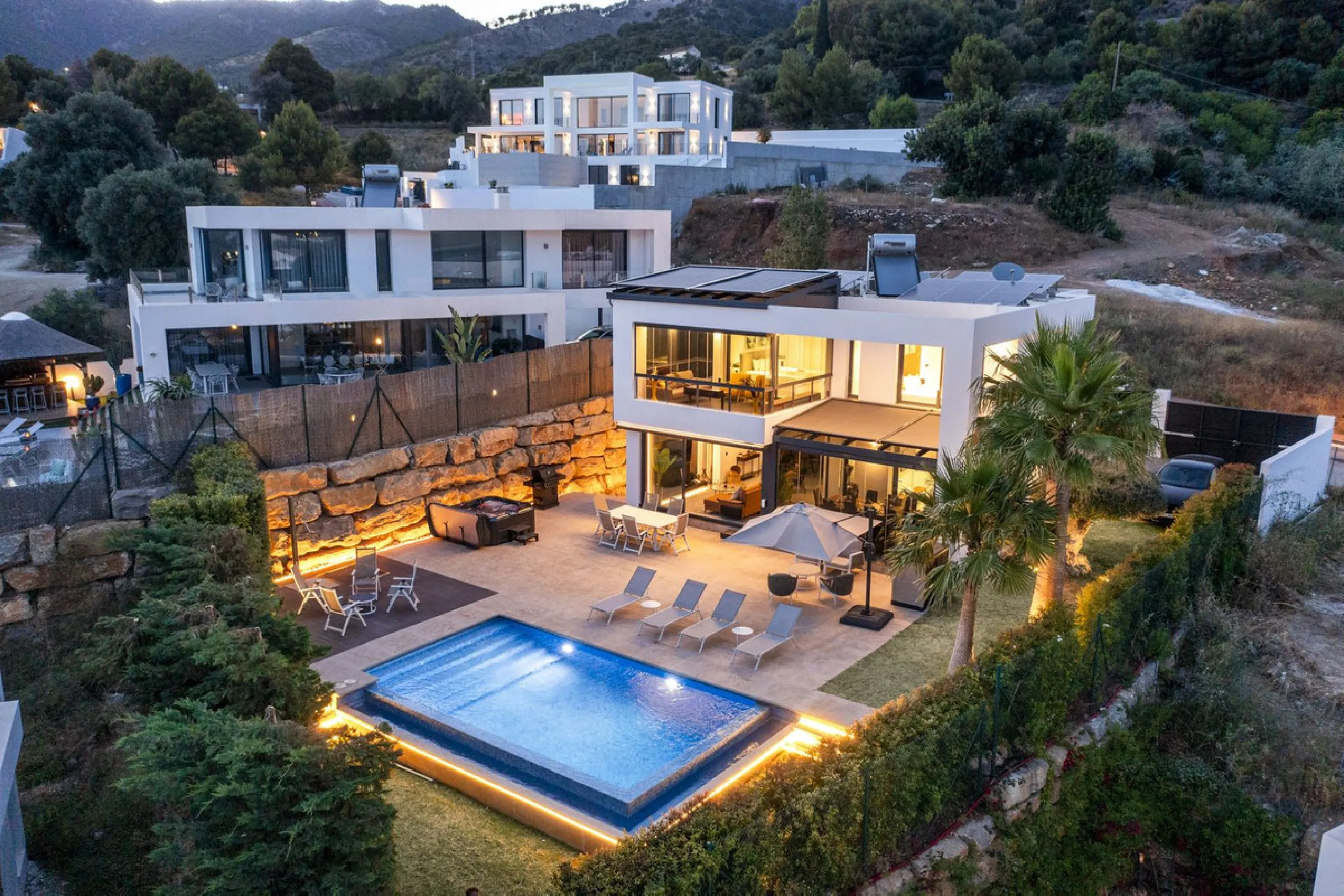 For Sale – Villa Yara | Contemporary villa in Mijas with cinema room, sauna, pool & mountain views..