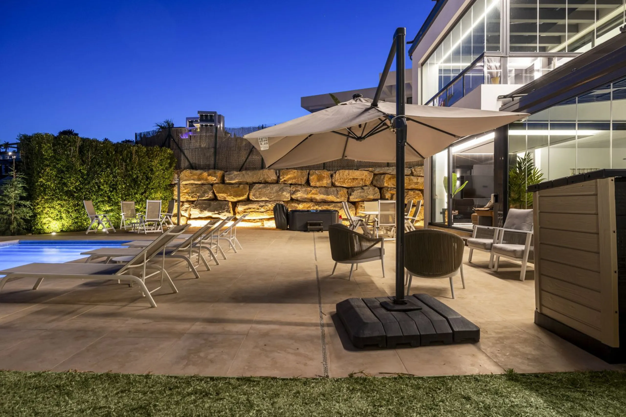 For Sale – Villa Yara | Contemporary villa in Mijas with cinema room, sauna, pool & mountain views..