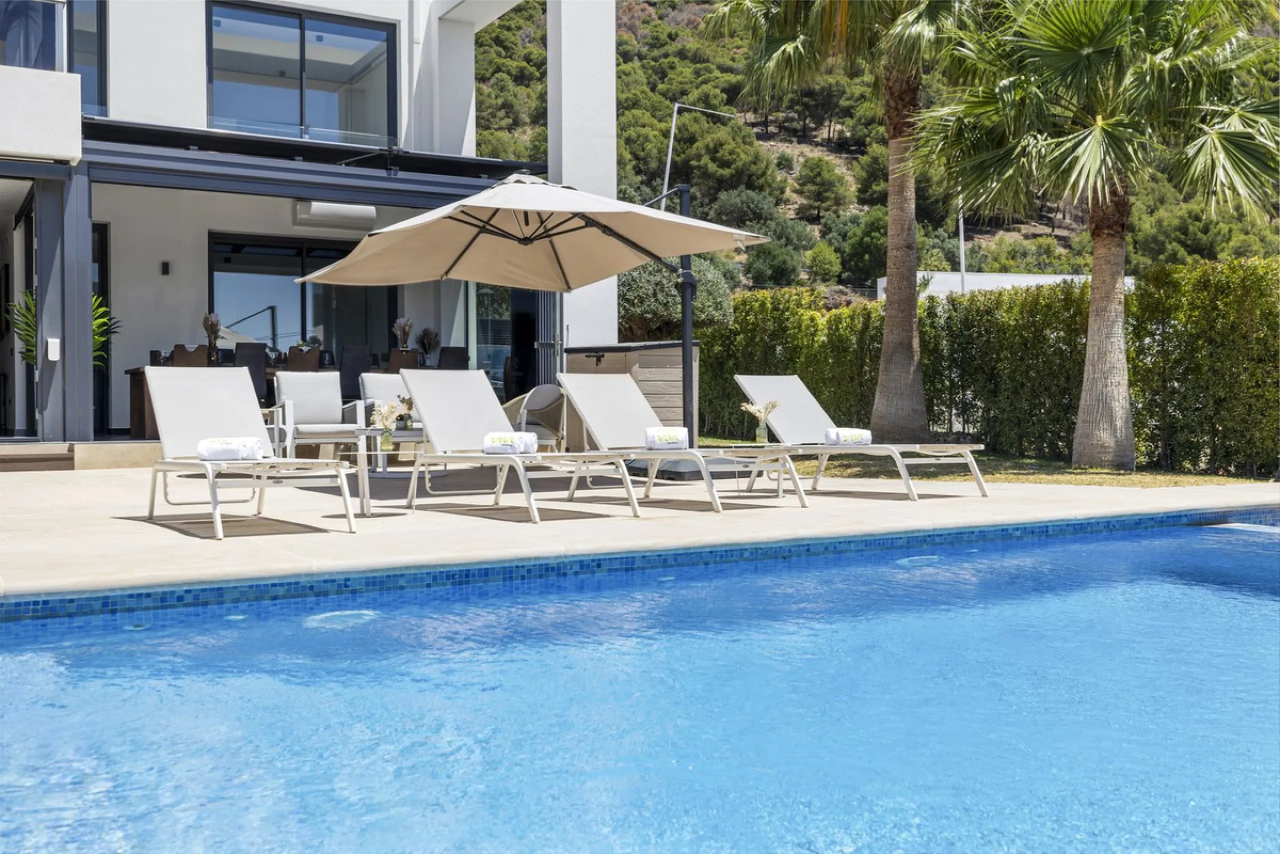For Sale – Villa Yara | Contemporary villa in Mijas with cinema room, sauna, pool & mountain views..