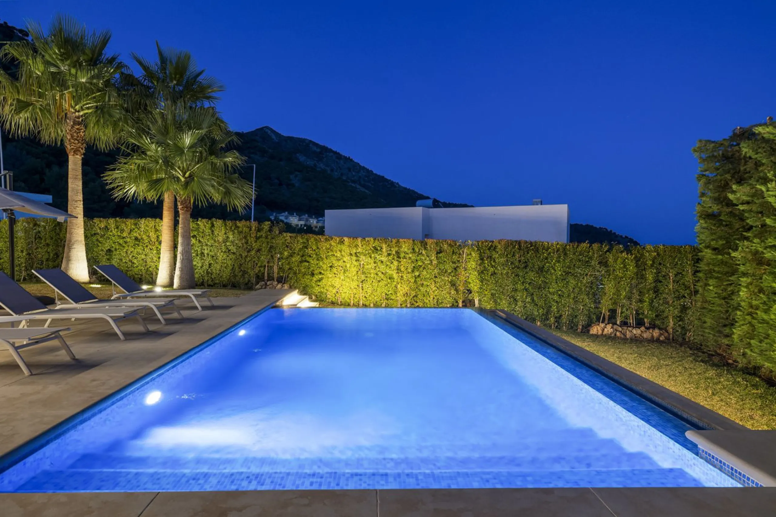 For Sale – Villa Yara | Contemporary villa in Mijas with cinema room, sauna, pool & mountain views..