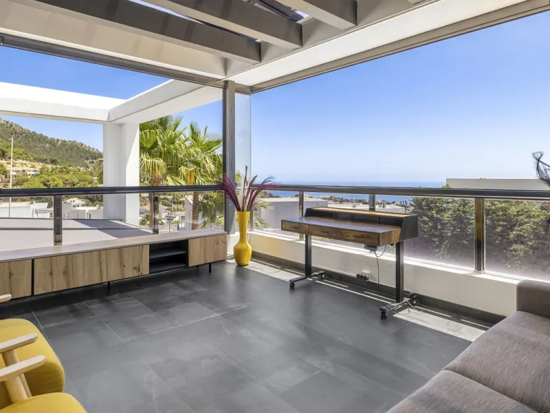For Sale – Villa Yara | Contemporary villa in Mijas with cinema room, sauna, pool & mountain views..