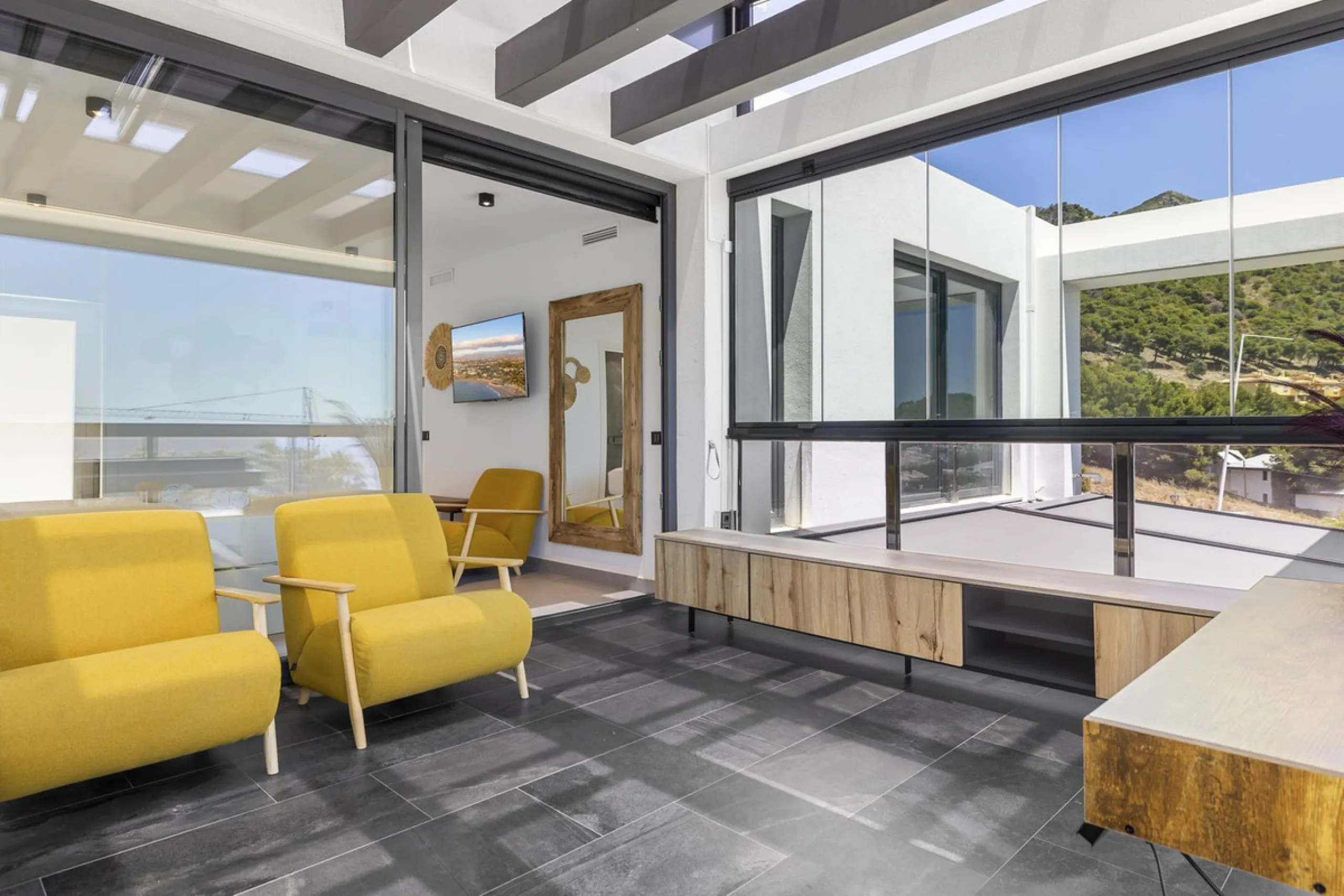 For Sale – Villa Yara | Contemporary villa in Mijas with cinema room, sauna, pool & mountain views..