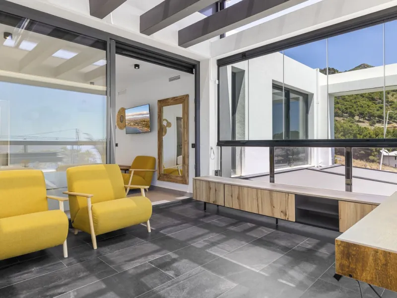 For Sale – Villa Yara | Contemporary villa in Mijas with cinema room, sauna, pool & mountain views..