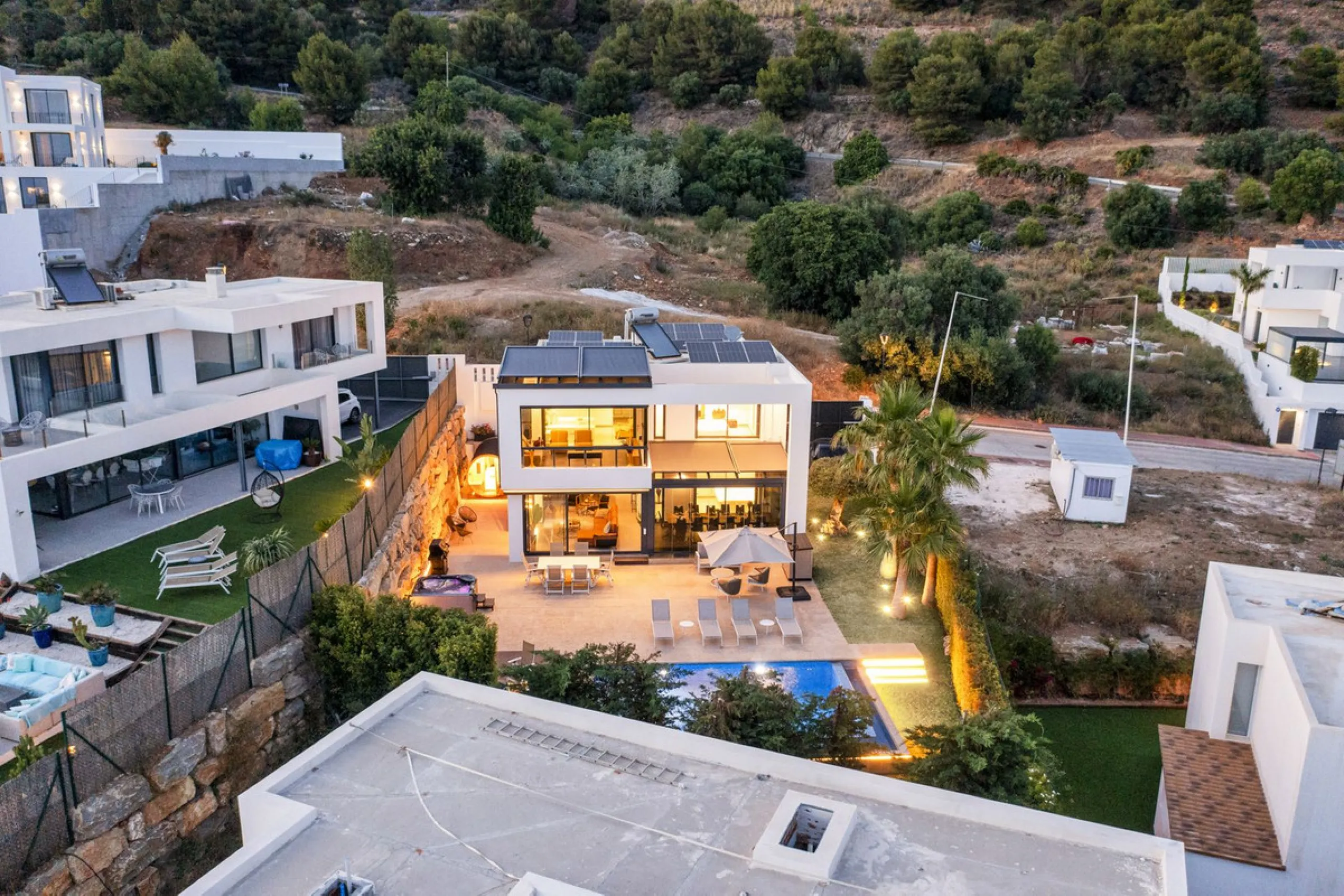 For Sale – Villa Yara | Contemporary villa in Mijas with cinema room, sauna, pool & mountain views..