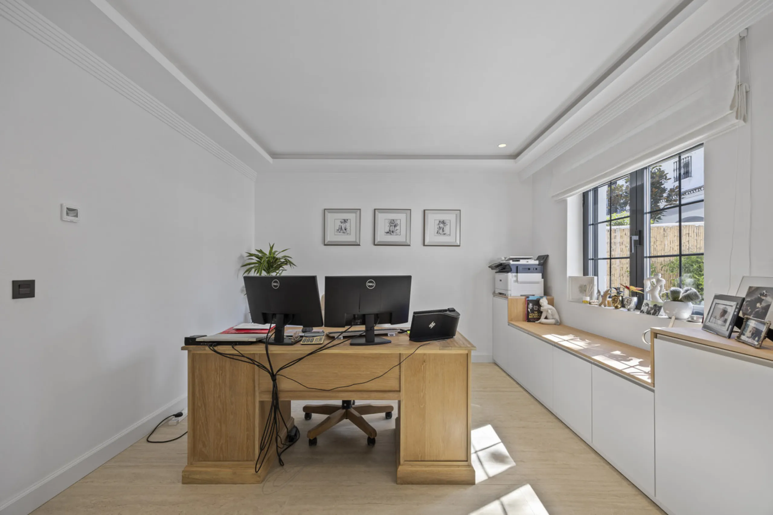 Discover this exceptional southwest-facing villa, a stunning blend of contemporary elegance and modern comfort. Recently refurbished with top-quality materials, this exquisite home boasts a sleek design that perfectly complements its surroundings. Located