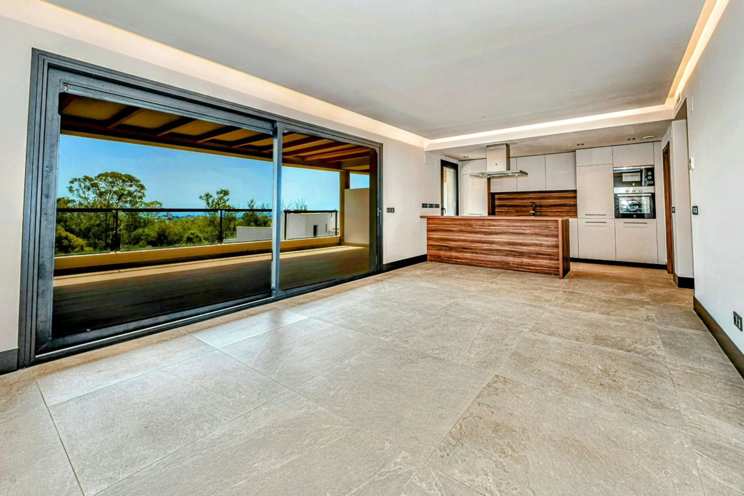Superb Elevated Corner 3-Bedoom 2-bath Contemporary Apartment with 2 separate balconies set within the sought-after Marbella Lake Development in the Golf Valley.
