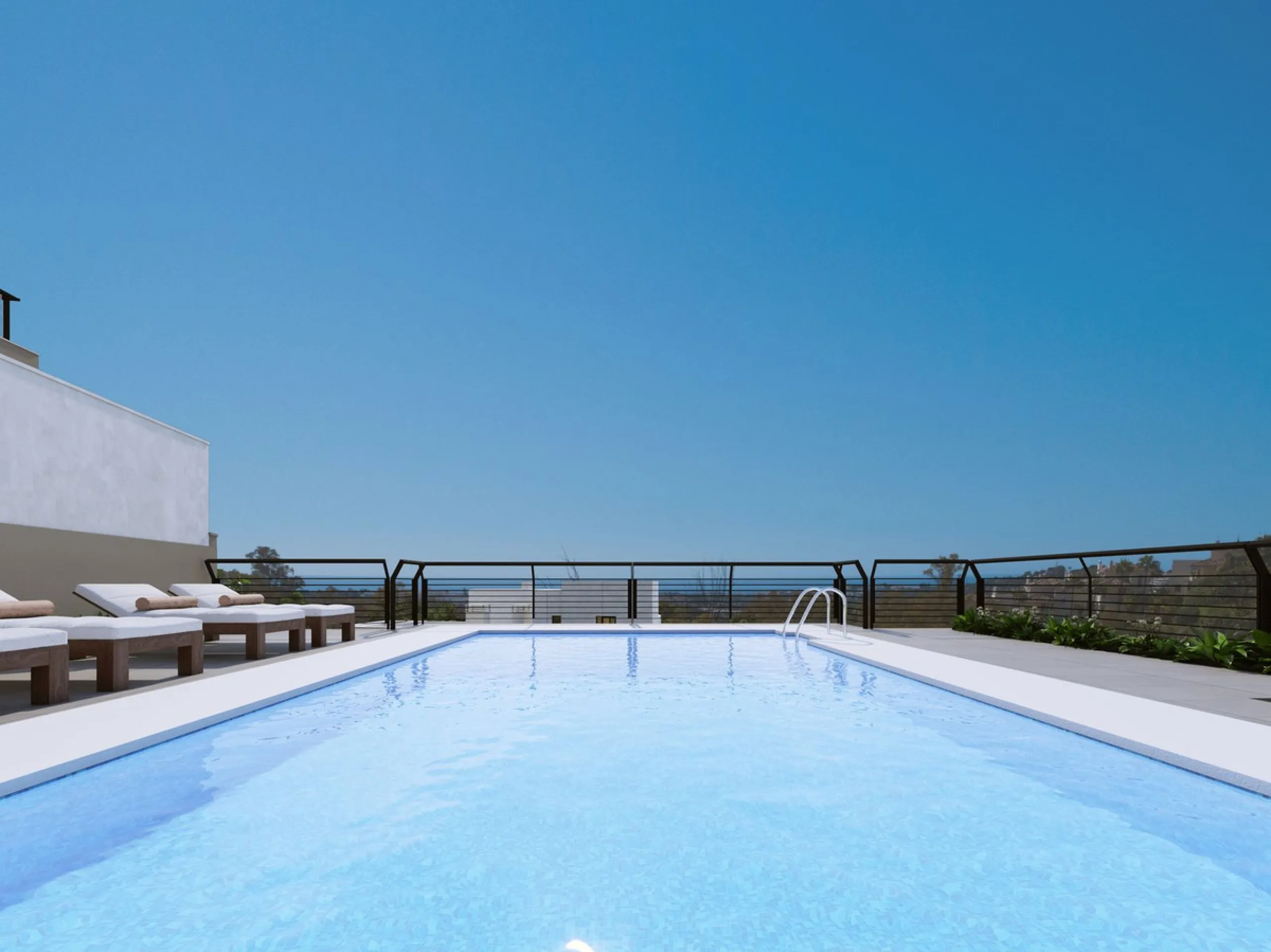 Superb Elevated Corner 3-Bedoom 2-bath Contemporary Apartment with 2 separate balconies set within the sought-after Marbella Lake Development in the Golf Valley.