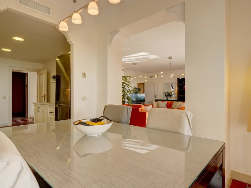Wake up to breathtaking sea views from this exceptional 3-bedroom, 2-bathroom ground floor apartment set within one of the most prestigious frontline beach urbanisations in Casares Costa. With a spacious terrace overlooking beautifully landscaped gardens 