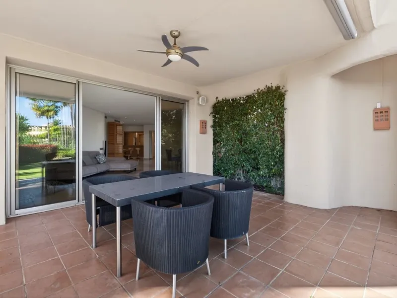 This south-east facing garden apartment is located in the well-known gated community of Mansion Club, on Marbella's Golden Mile. The area is valued for its privacy, security, and convenient access to the beach, restaurants, shops, and some of Marbella's m