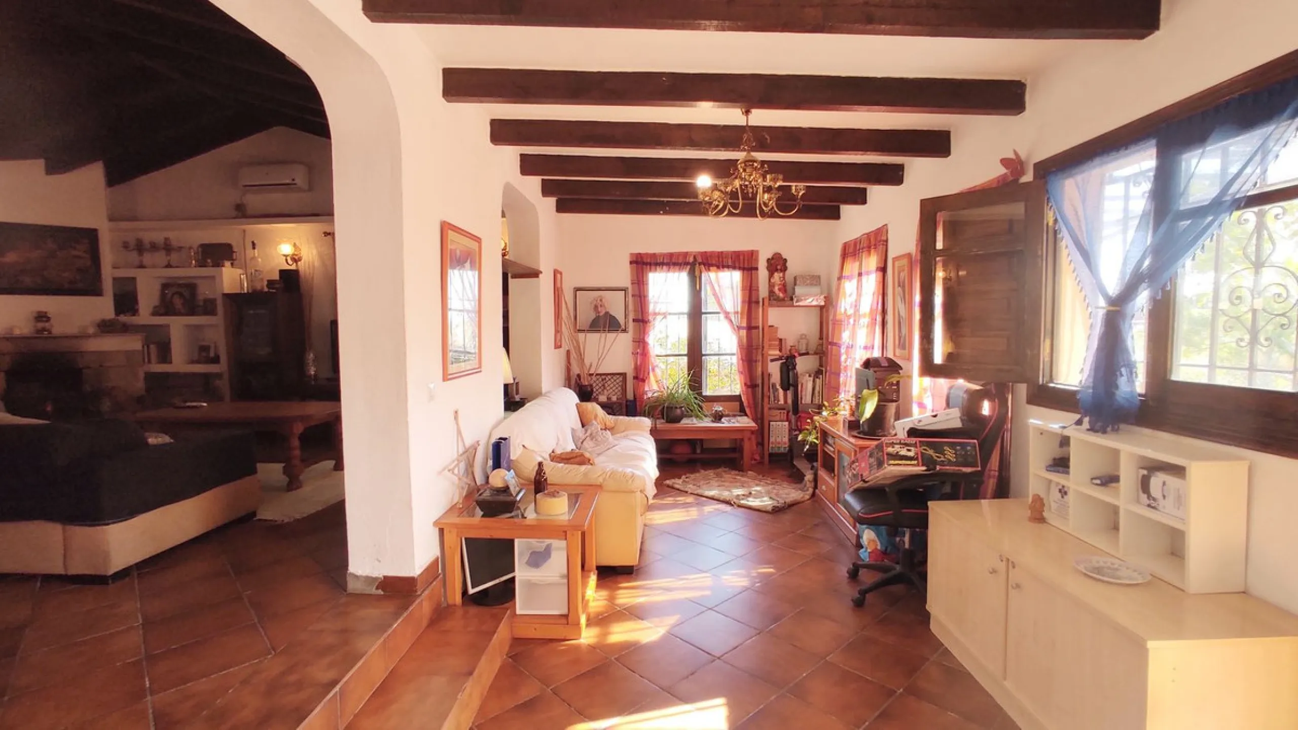 Nestled beside a protected natural reserve, this charming rustic property offers privacy, space, and breathtaking panoramic views of the surrounding mountains and from the top terrace you even have seaviews. A perfect blend of countryside tranquility and 