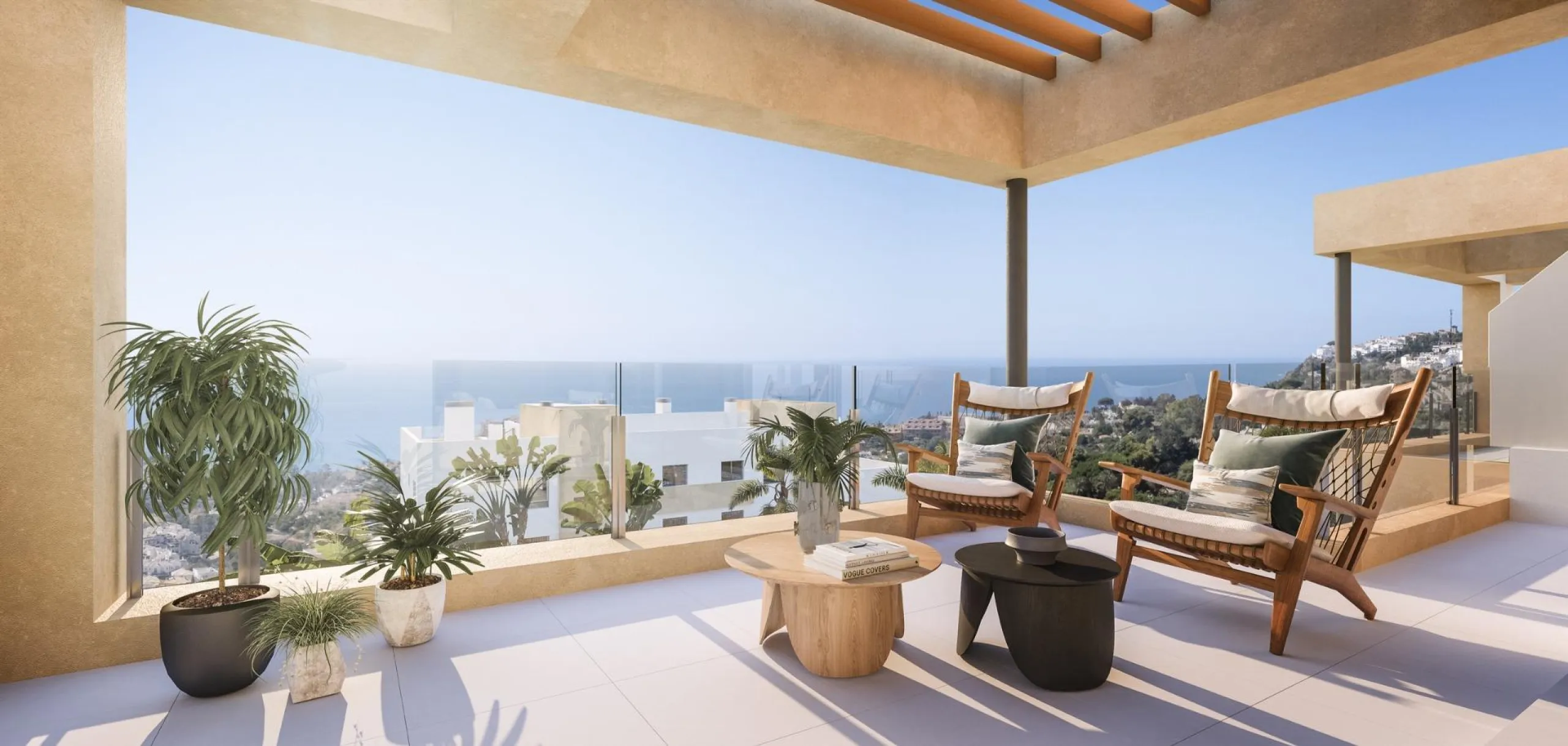 Exclusive private urbanisation, with a privileged location in Benalmádena. Due to its elevated location on the slope of the land, each and every one of the 2 and 3 bedroom properties, and 2 townhouses, enjoy incredible views of the sea and the coast. Unde