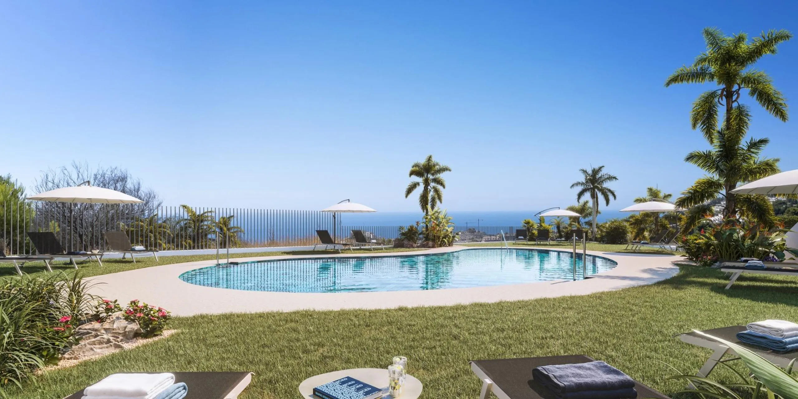 Exclusive private urbanisation, with a privileged location in Benalmádena. Due to its elevated location on the slope of the land, each and every one of the 2 and 3 bedroom properties, and 2 townhouses, enjoy incredible views of the sea and the coast. Unde